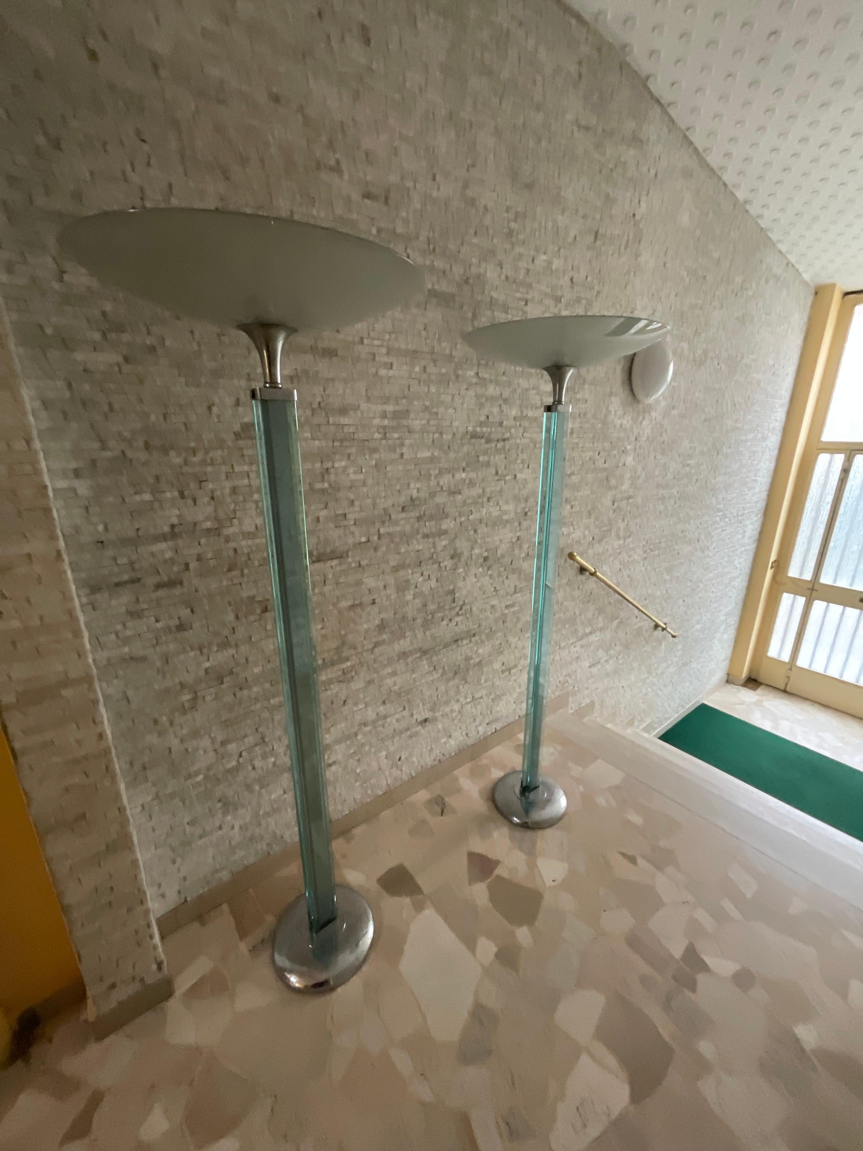FONTANA ARTE - Paar Stehlampen - MADE IN ITALY 1970. (Moderne)