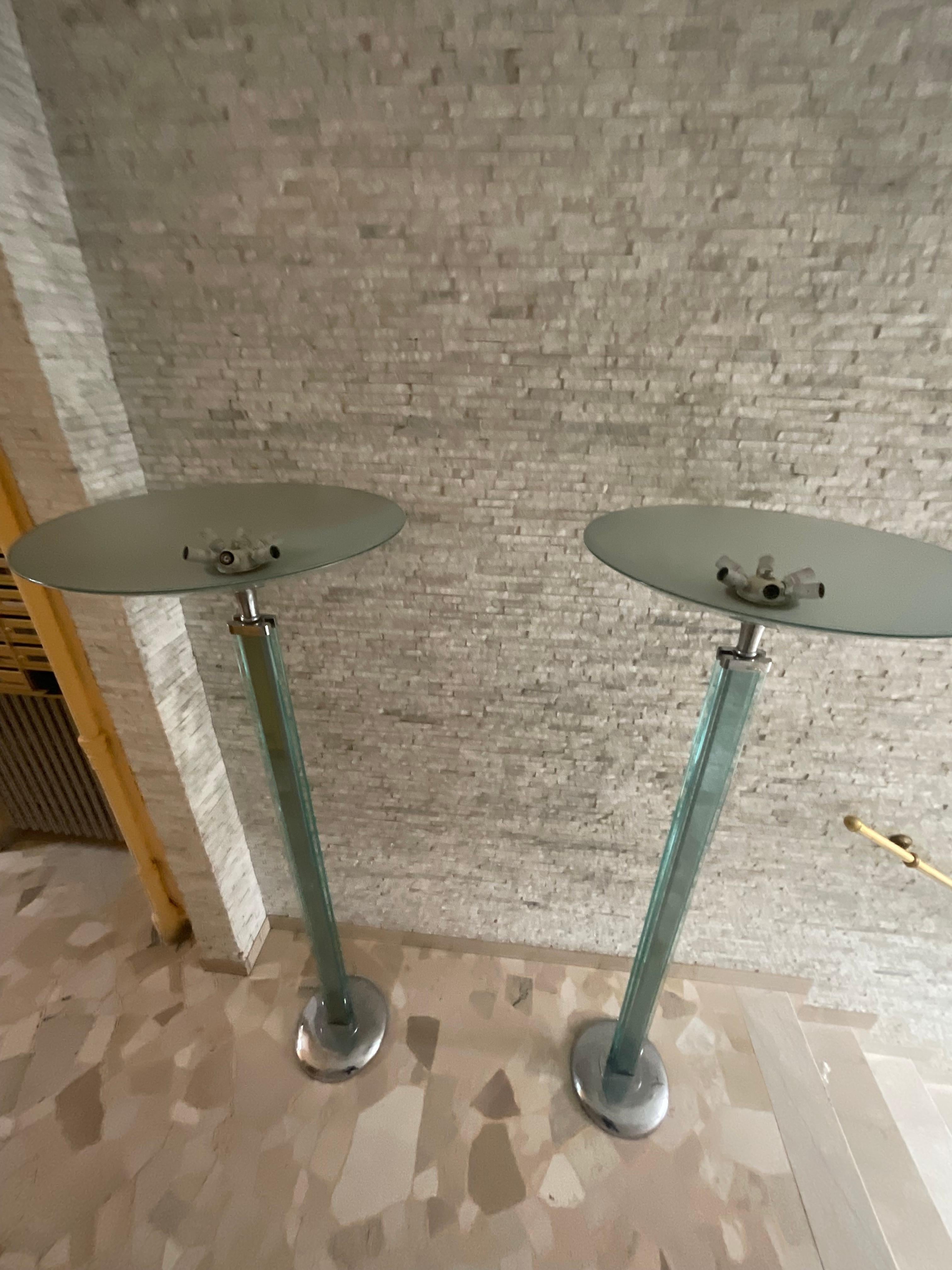 FONTANA ARTE - Paar Stehlampen - MADE IN ITALY 1970. (Late 20th Century)