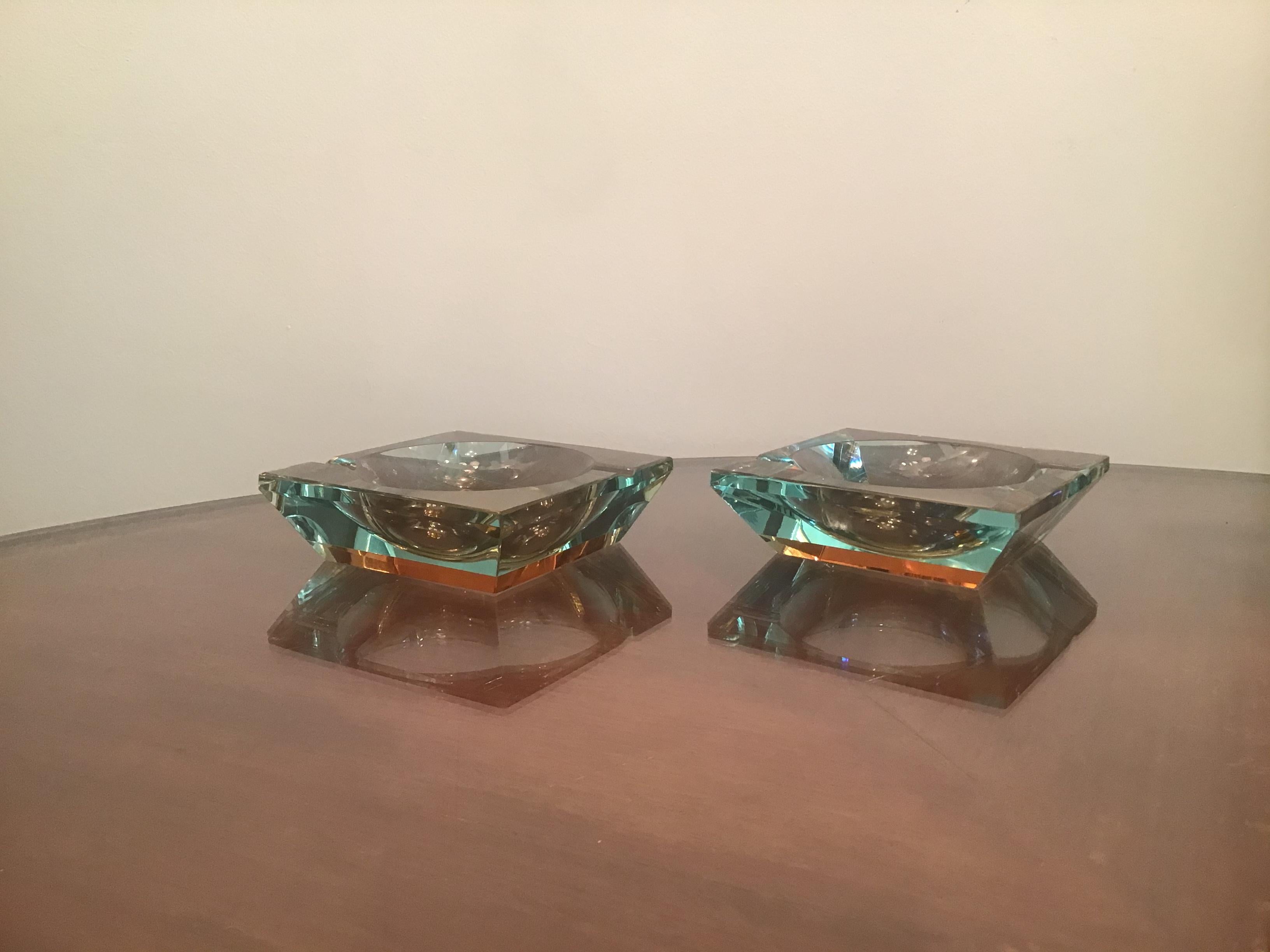 Fontana Arte Couple Empty Pockets Glass, 1950, Italy For Sale 4