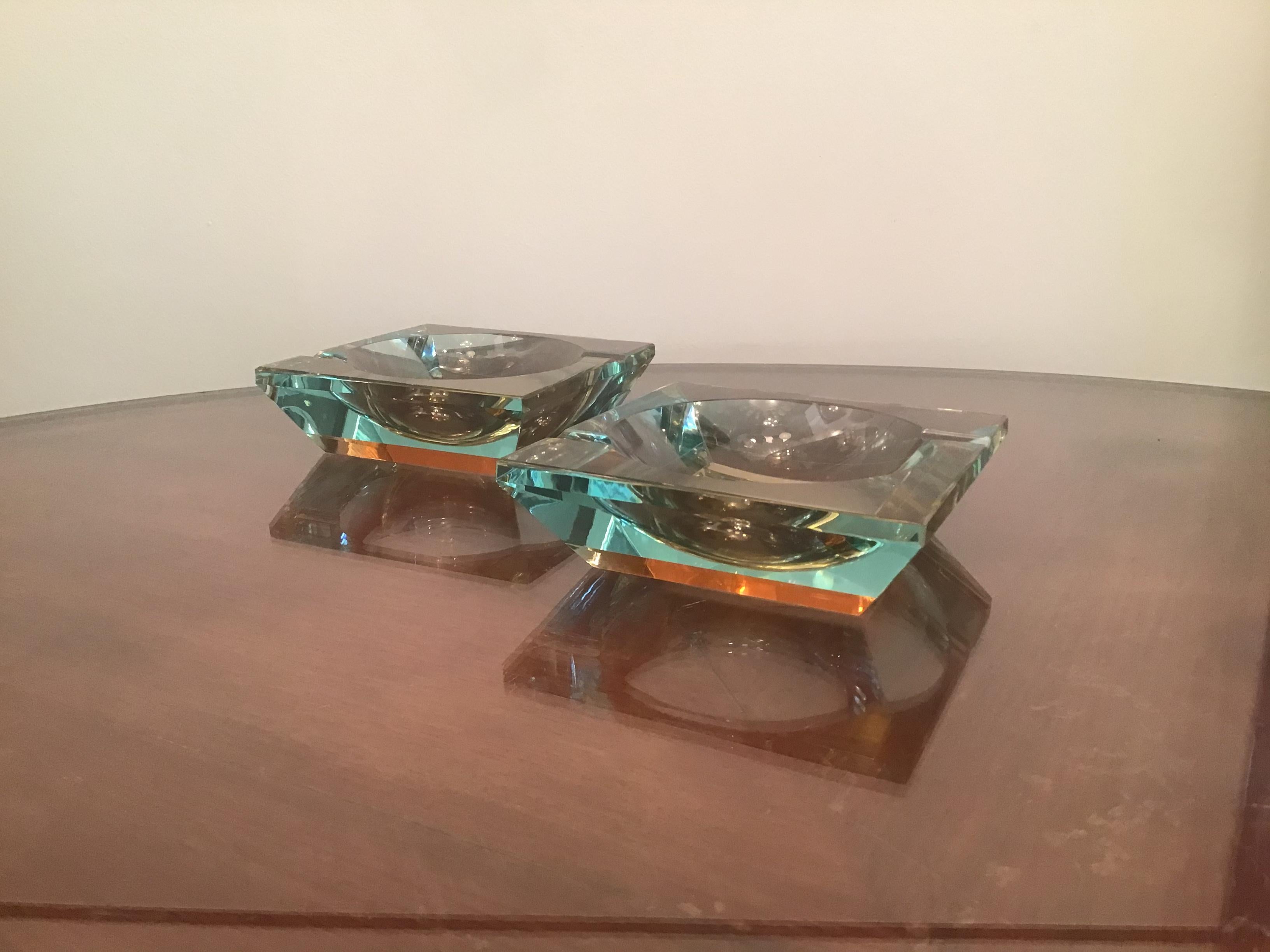 Fontana Arte Couple Empty Pockets Glass, 1950, Italy For Sale 5