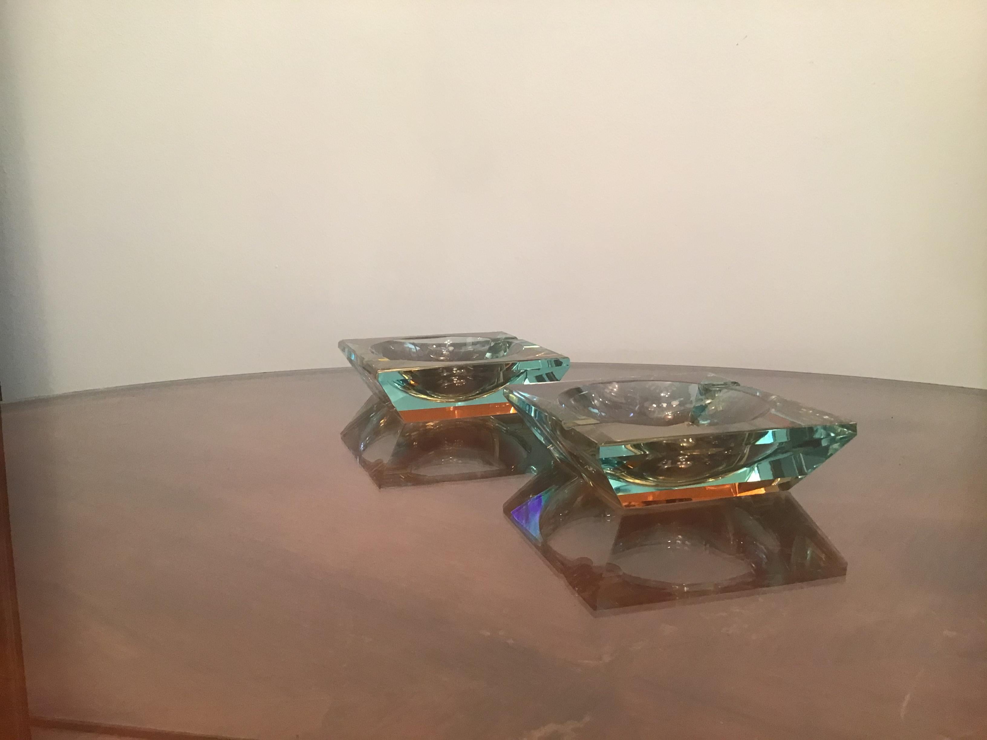 Fontana Arte Couple Empty Pockets Glass, 1950, Italy For Sale 11