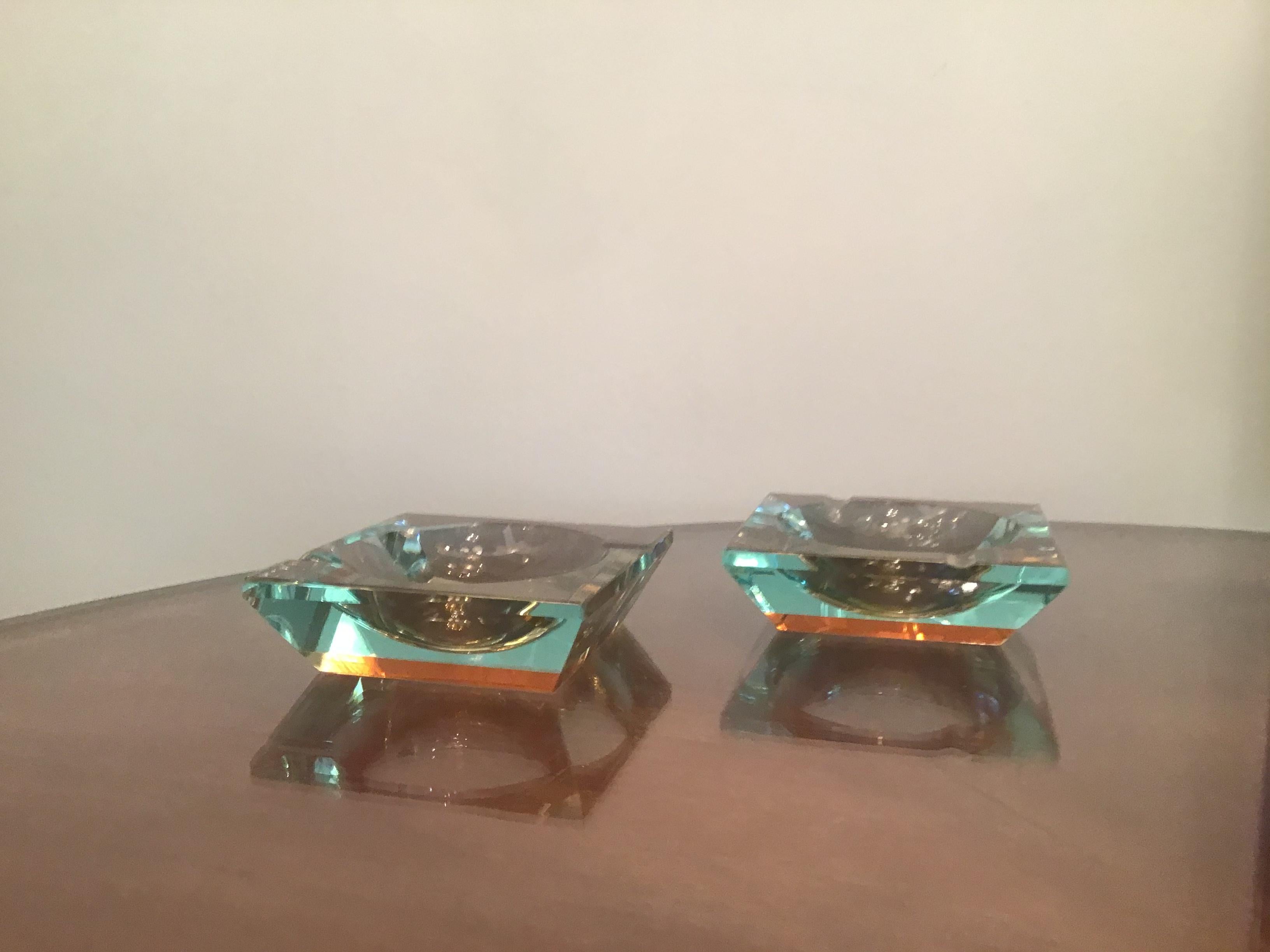 Fontana Arte Couple Empty Pockets Glass, 1950, Italy For Sale 1