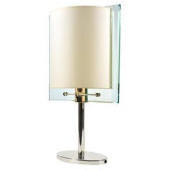 Fontana Arte Crystal and Silver Plate Table Lamp by Nathalie Grenon