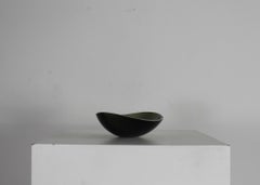 Decorative Vide-Poche in Smoked Black Glass Attibuited to Fontana Arte 1970s