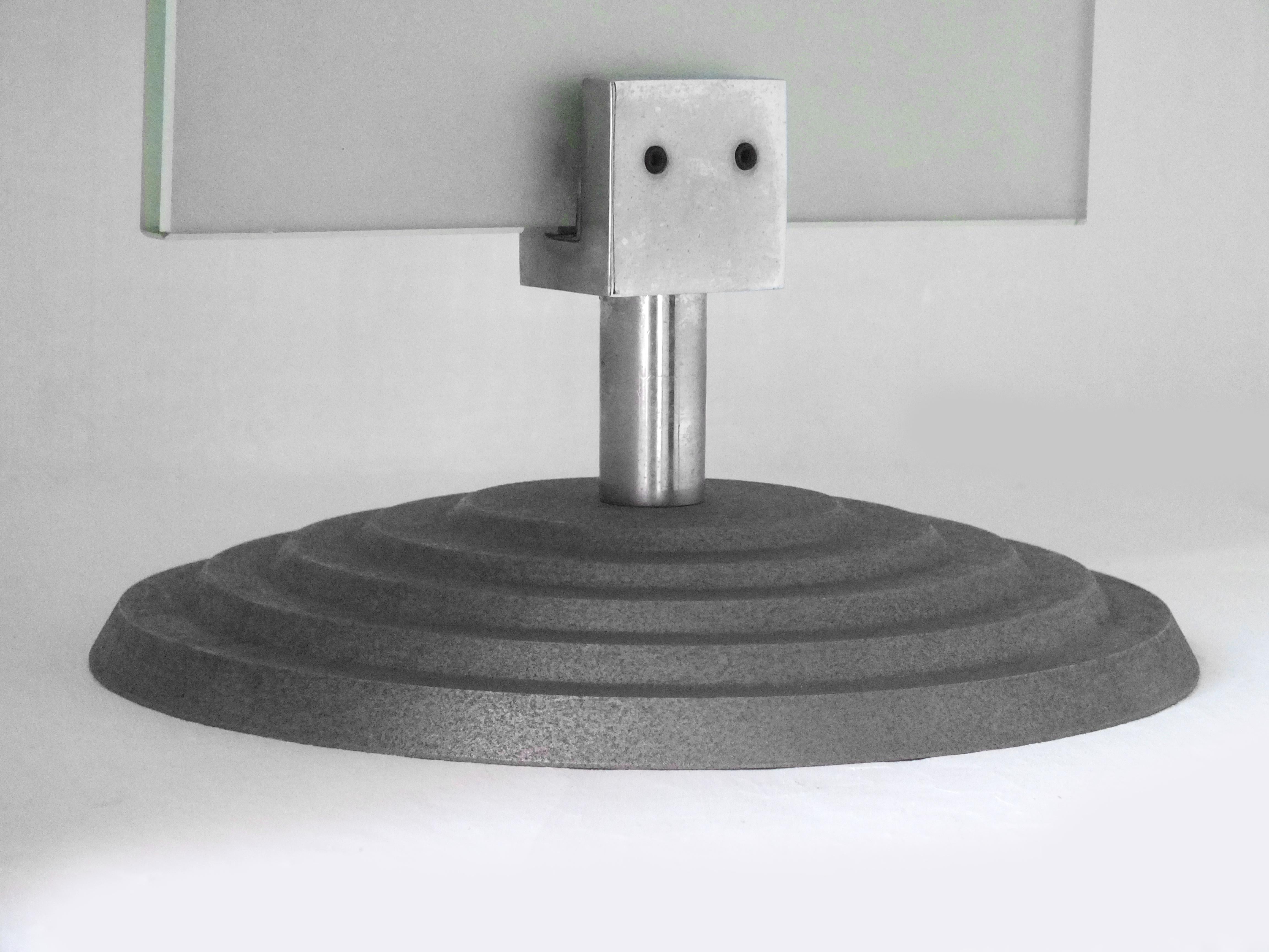 Fontana Arte diseño muy raro Grabado  carteles de mesa de cristal para galería años '80 en venta 4