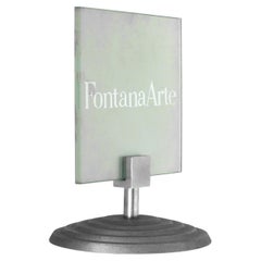Fontana Arte design molto raro inciso  insegne da tavolo in vetro per la galleria anni '80