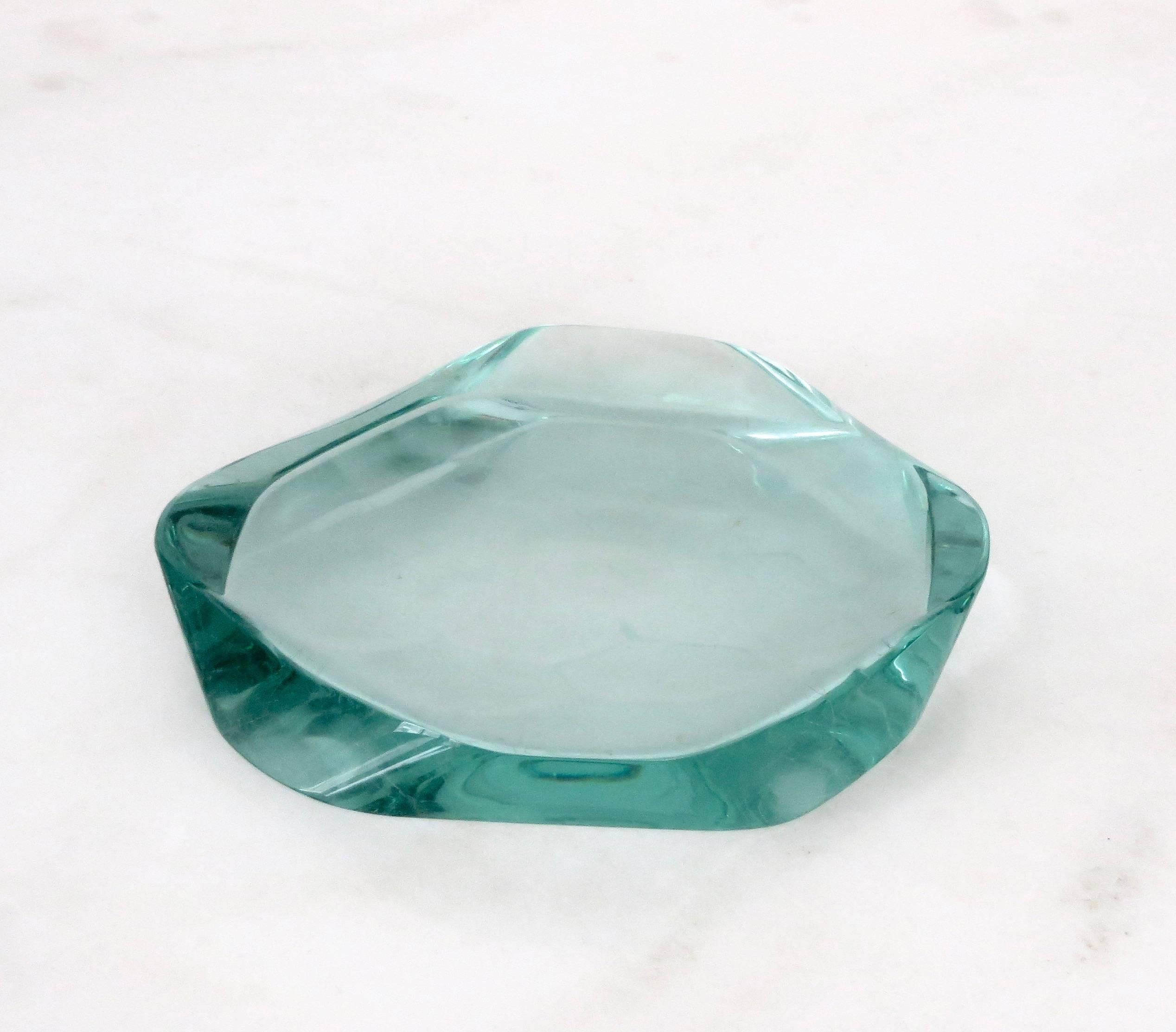 Mid-Century Modern Fontana Arte Glass Dish or Vide Poche by Max Ingrand