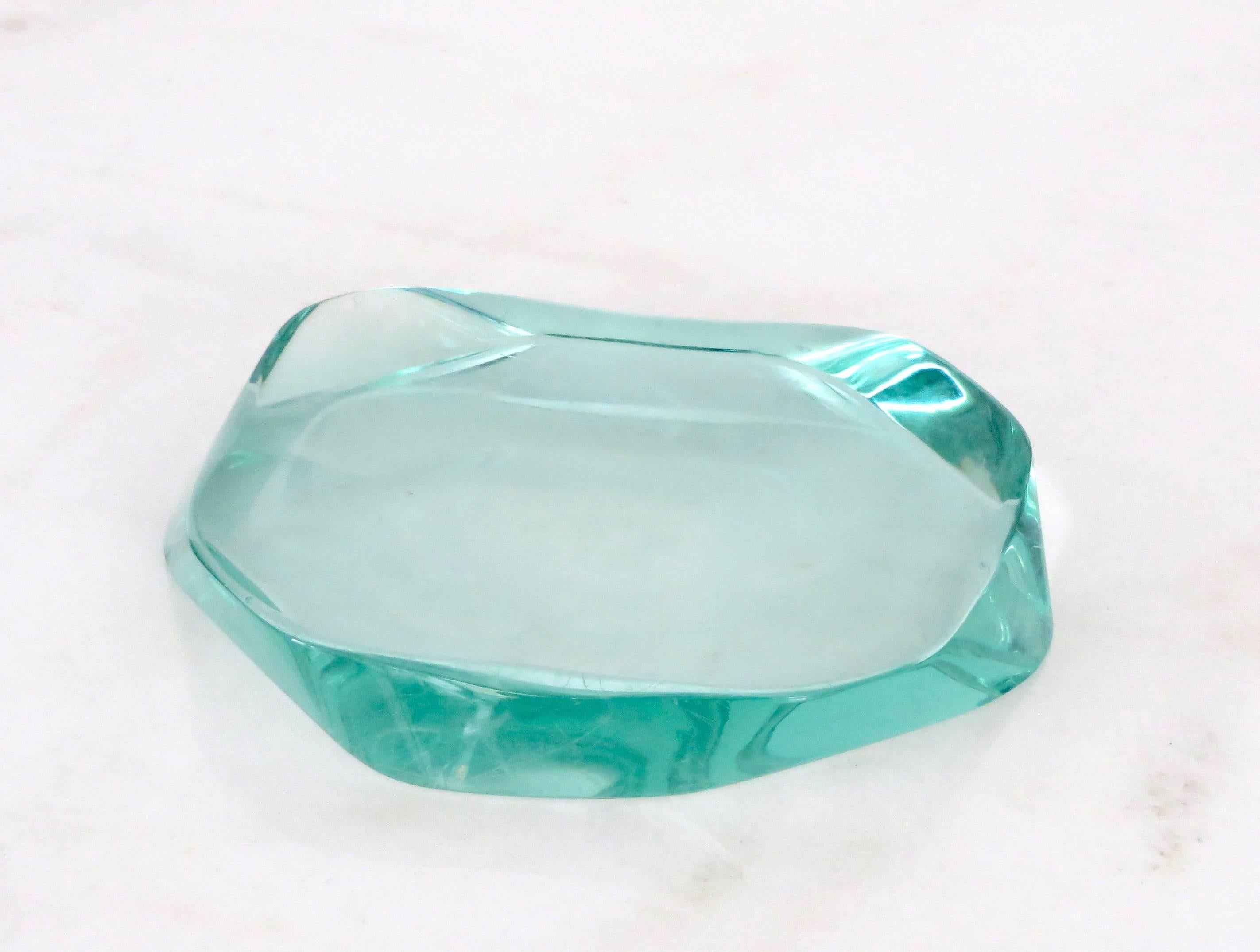 Italian Fontana Arte Glass Dish or Vide Poche by Max Ingrand