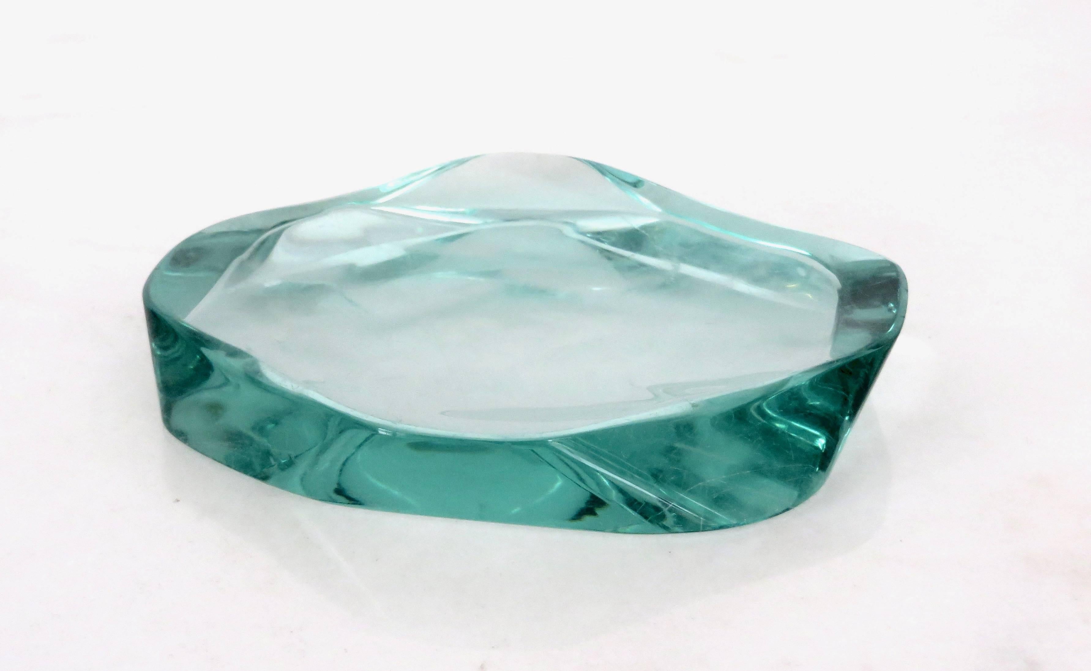 Mid-20th Century Fontana Arte Glass Dish or Vide Poche by Max Ingrand