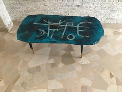 Cocktailtisch aus Messing und Eisen, 1952, Italien, von Fontana Arte