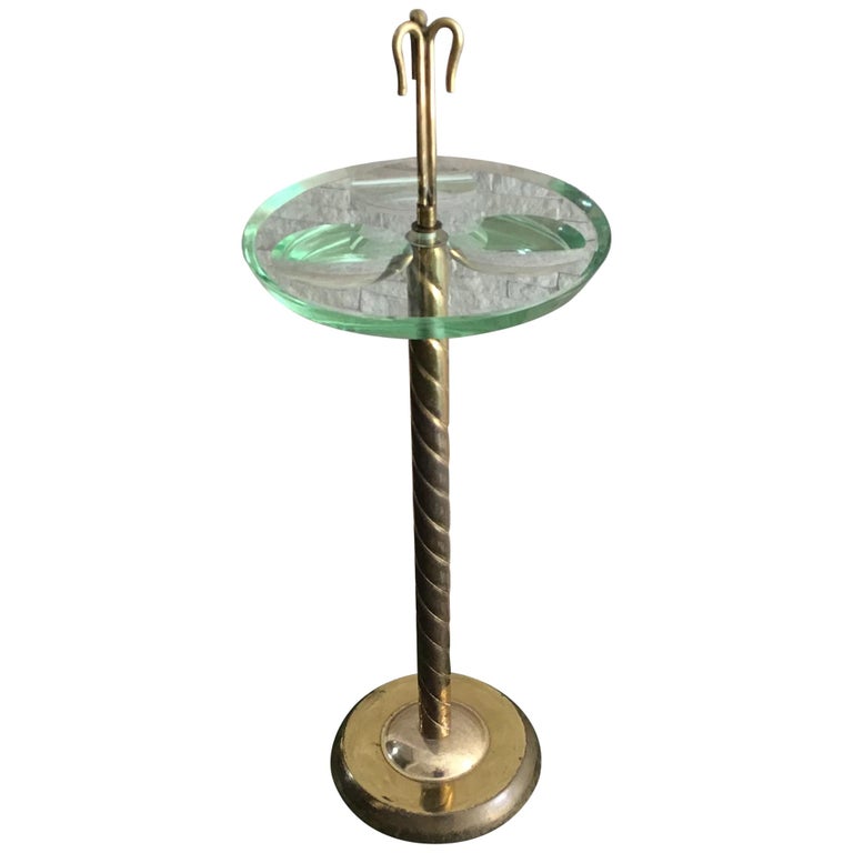 Steh-Aschenbecher aus Messingglas von Fontana Arte, 1955, Italien bei 1stDibs Deutschland