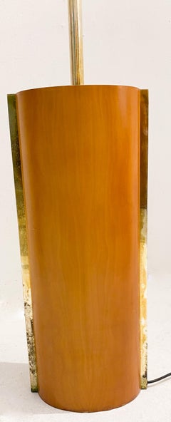 Lampada da terra Fontana Arte di Nathalie Grenon in vetro e legno, Italia, 1990