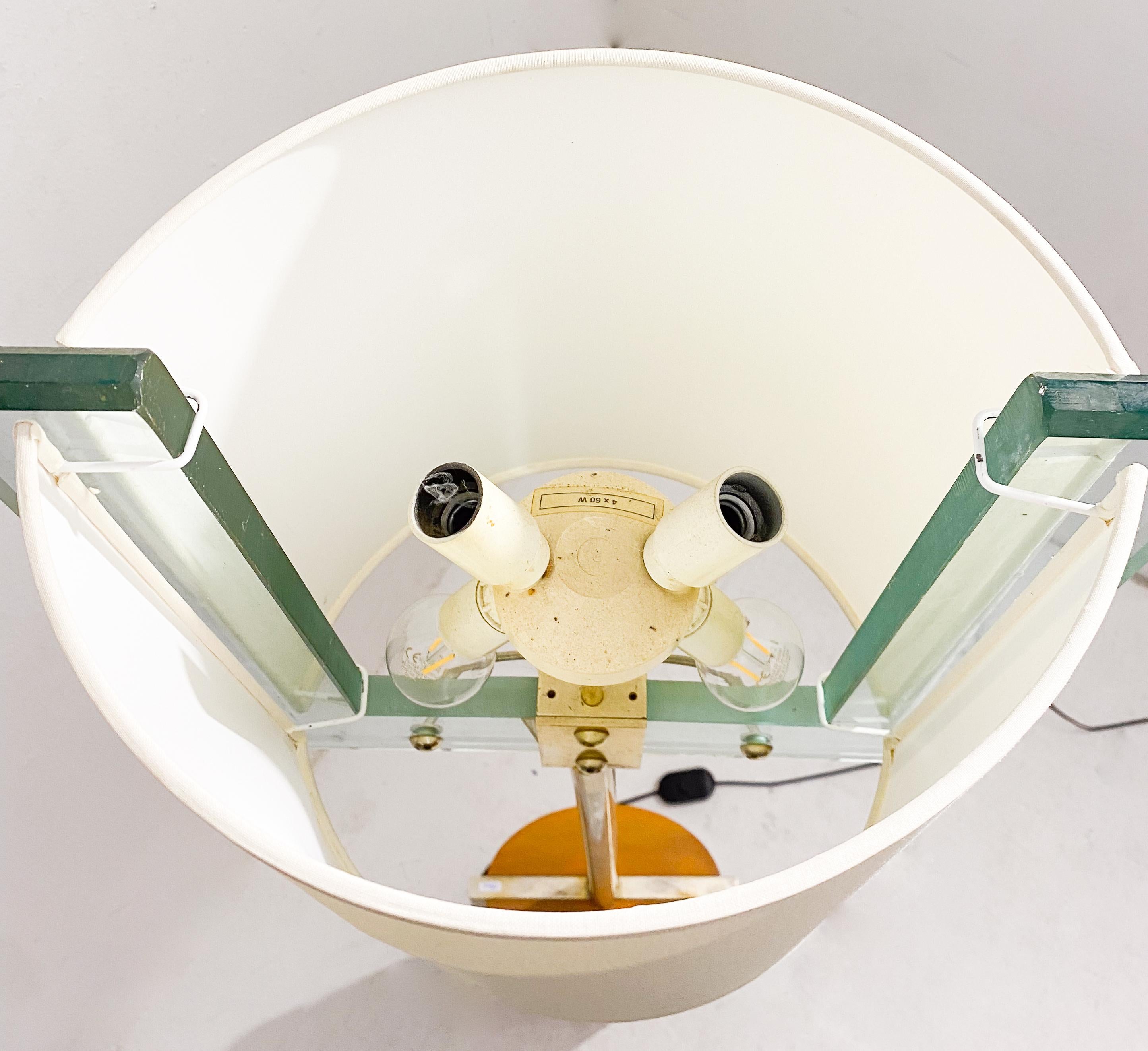 Stehlampe Fontana Arte von Nathalie Grenon aus Glas und Holz, Italien, 1990 im Zustand „Gut“ im Angebot in Brussels, BE