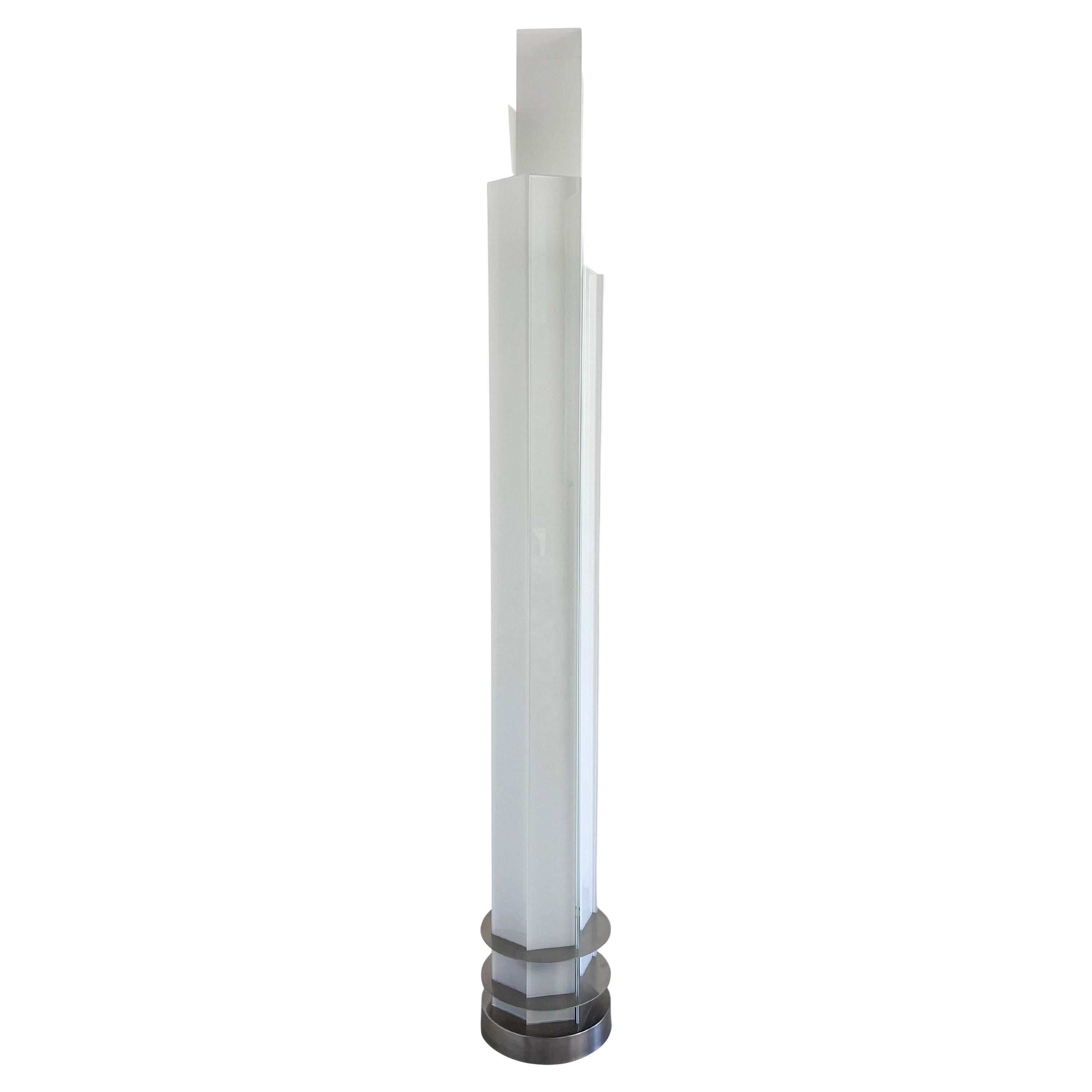 Fontana Arte Floor Lamp, Glass Lighting , Sculptural