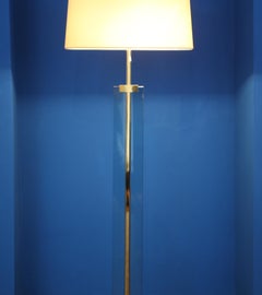 Fontana Arte Floor Lamp in Glass and Brass from the 60s
