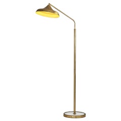 Fontana Arte Floor Lamp in Patinated Brass and Glass