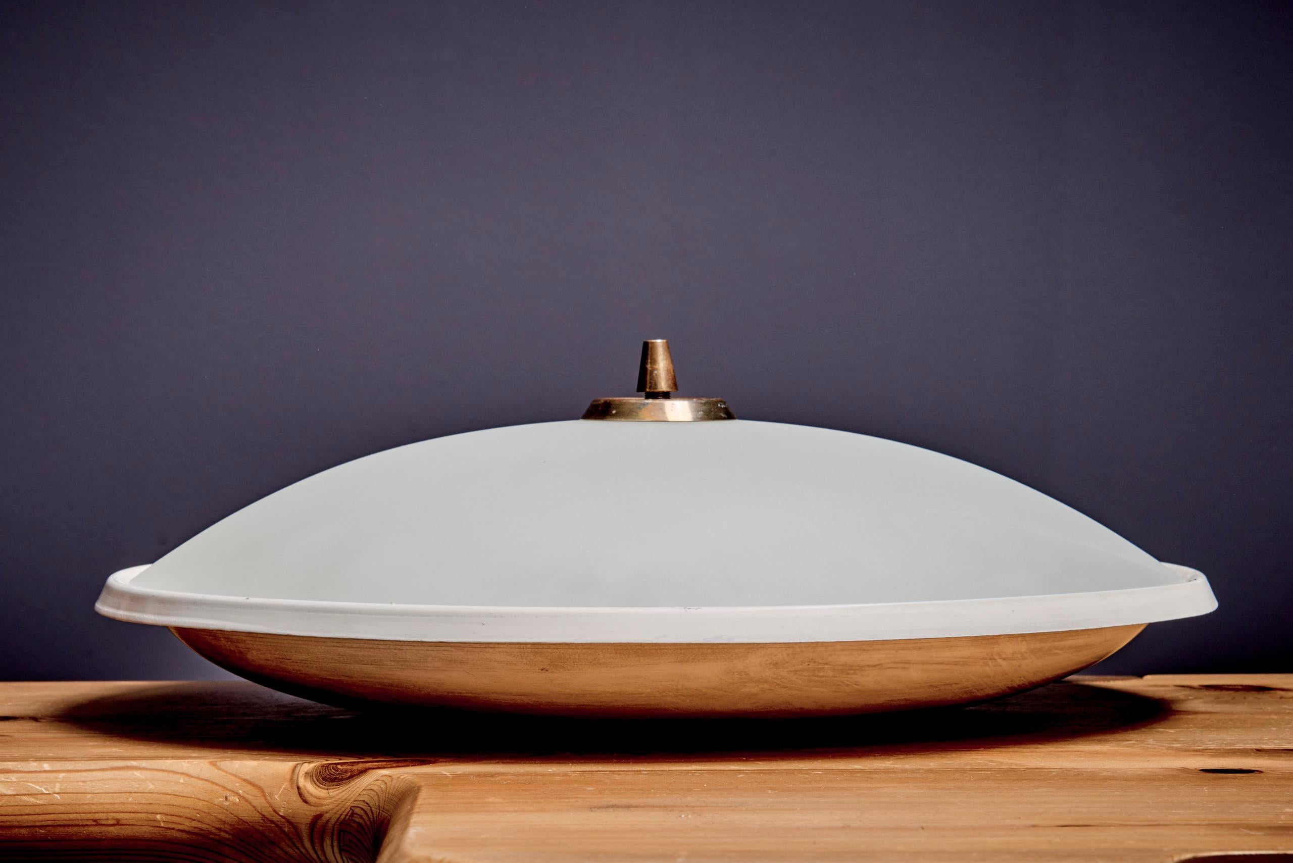 Fontana Arte Flush Mount Ceiling Light In Good Condition For Sale In Berlin, DE