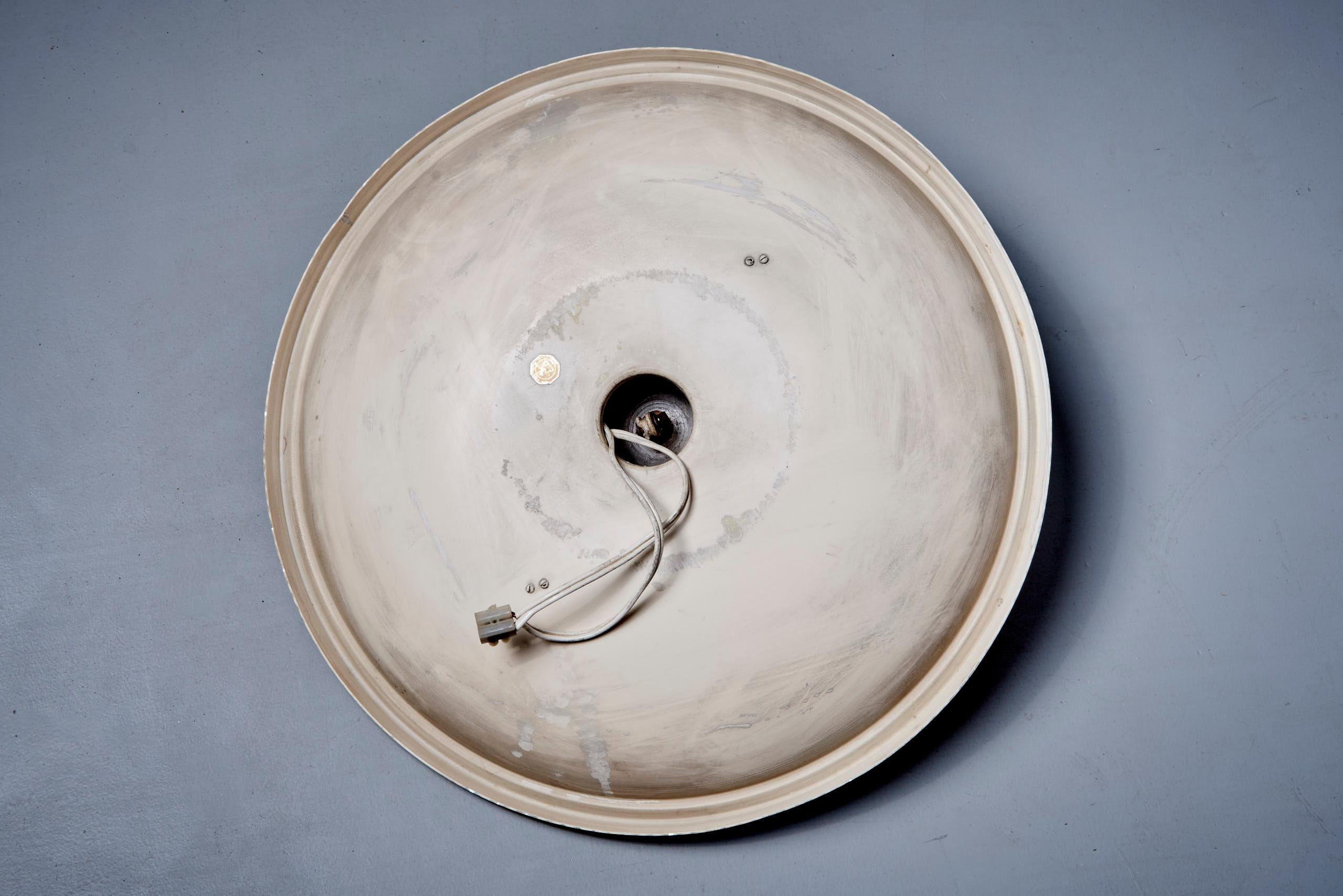Aluminum Fontana Arte Flush Mount Ceiling Light For Sale
