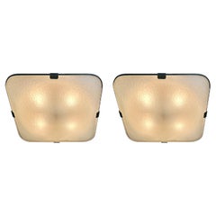 Fontana Arte flush mount ceiling light Model 1485, Italy circa 1960s