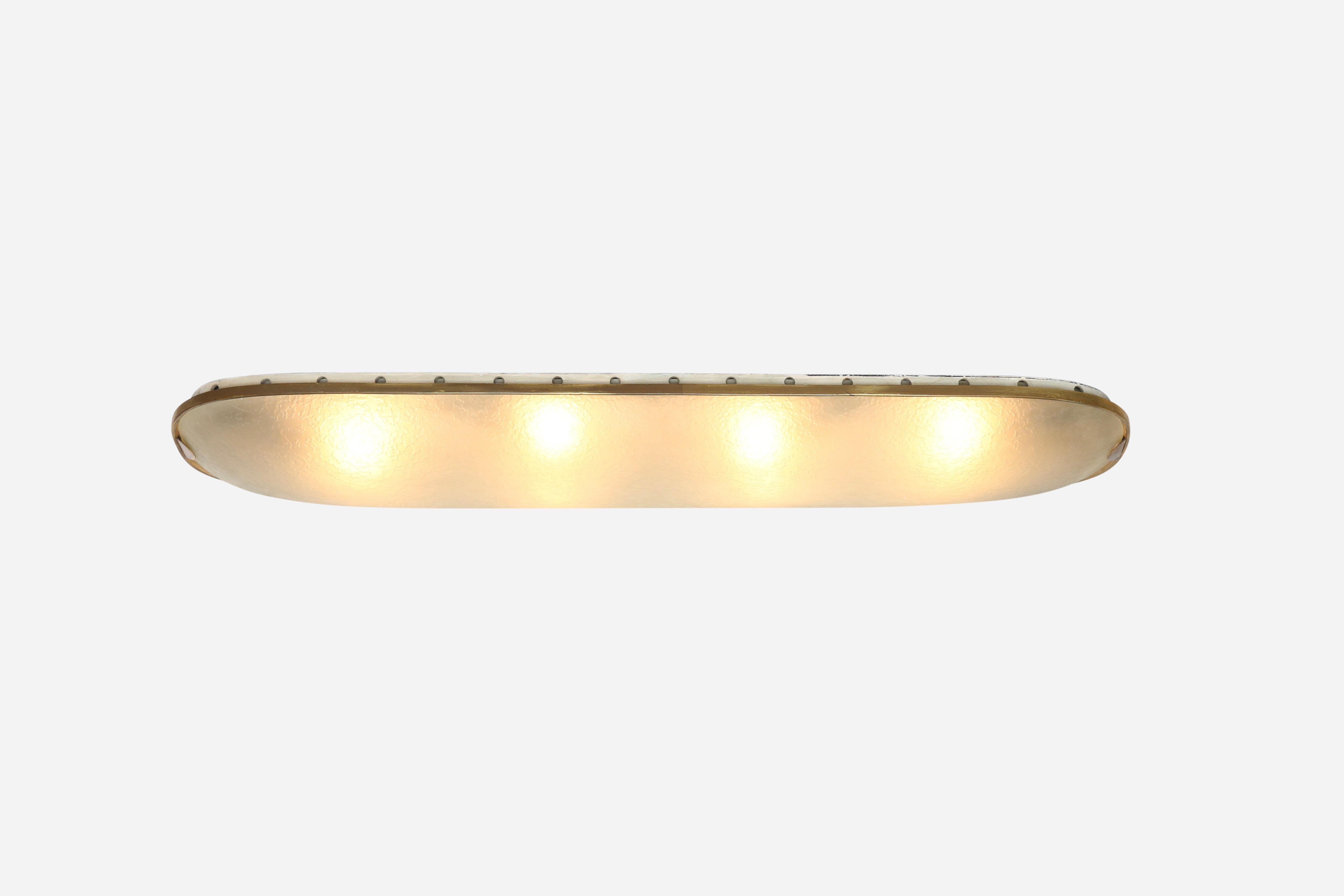 Fontana Arte Flush Mount Light, Italy 1960s For Sale 6