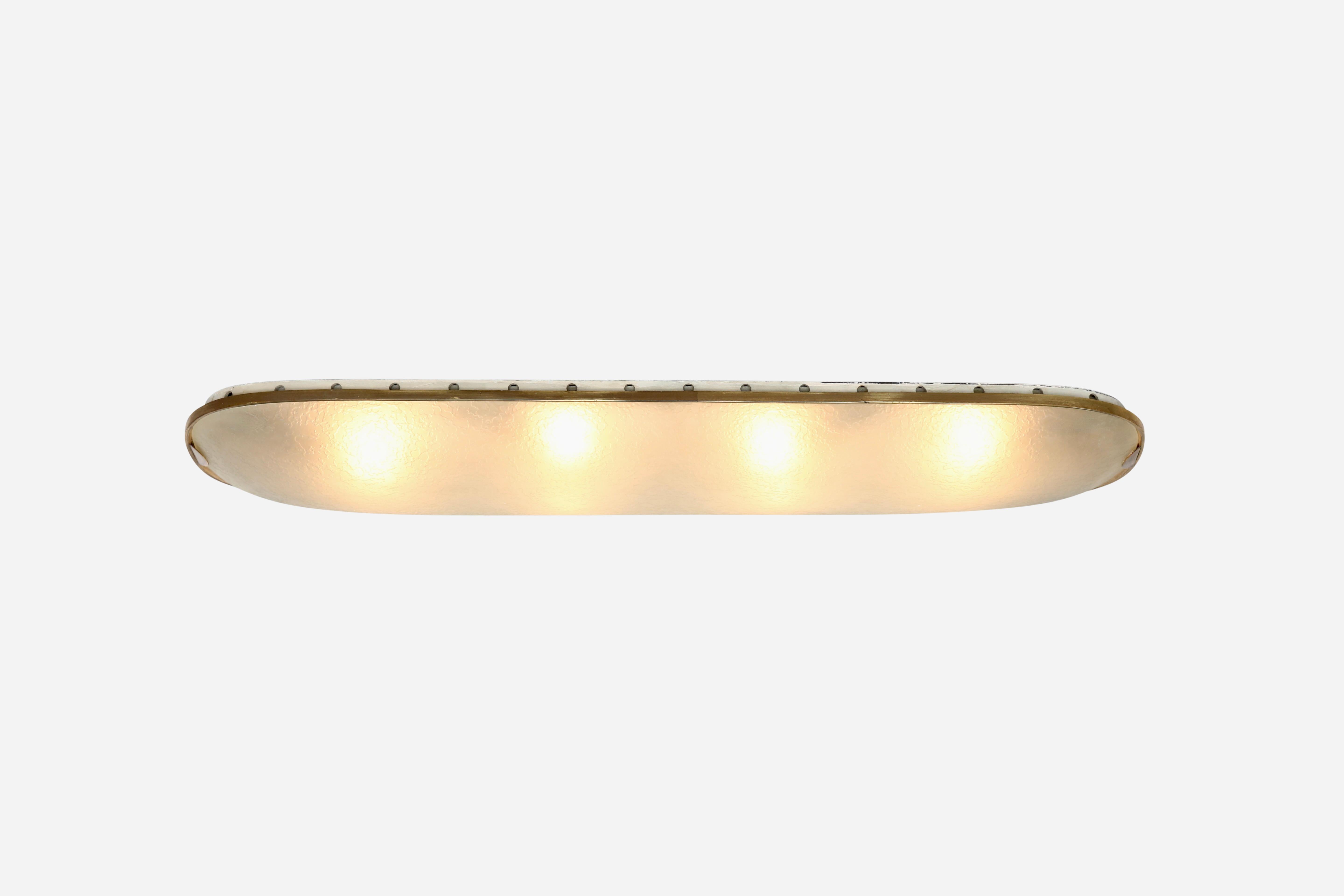 Italian Fontana Arte Flush Mount Light, Italy 1960s For Sale