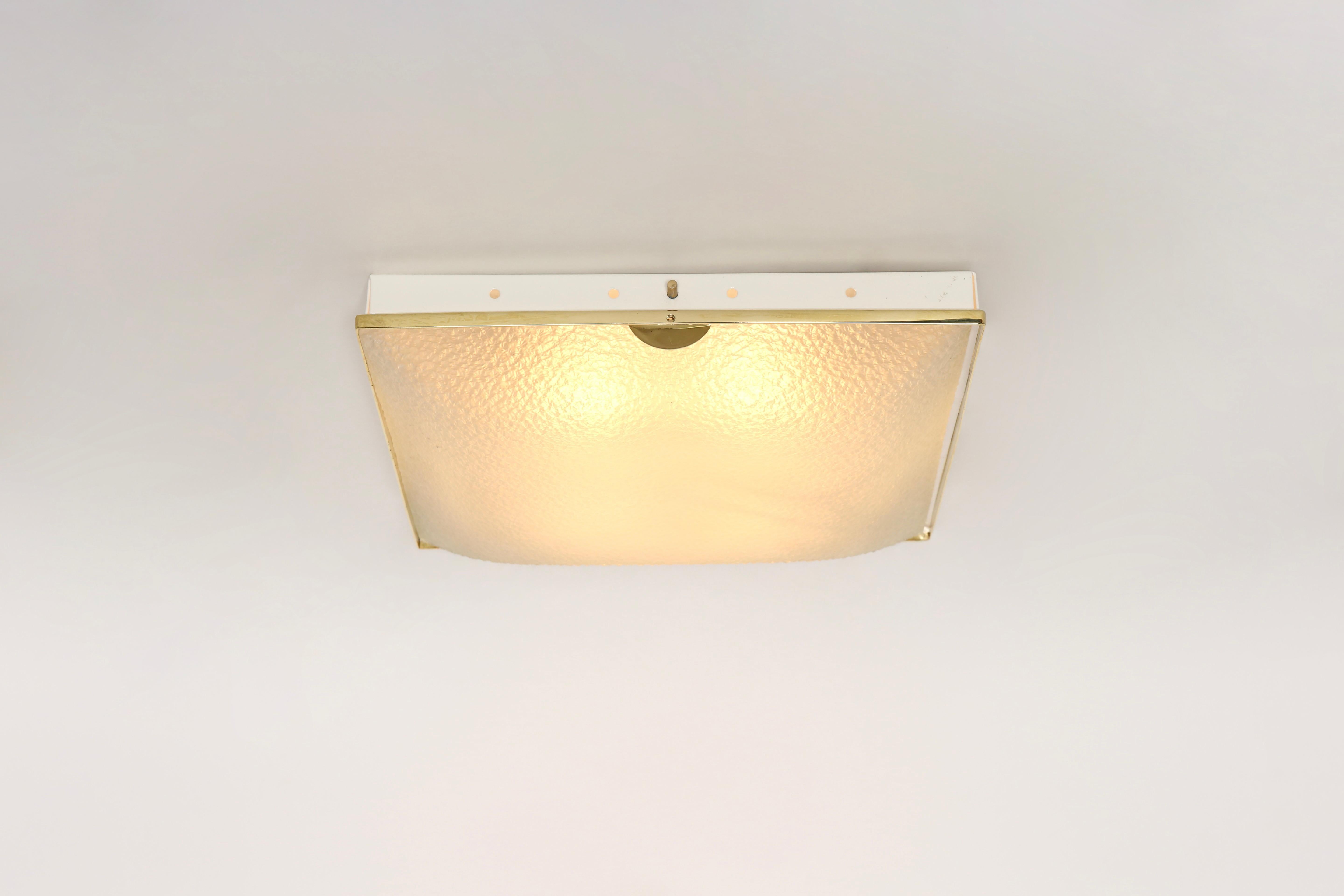 Émaillé Fontana Arte, lampe à encastrer, modèle 1940, Italie, vers les années 1960. en vente