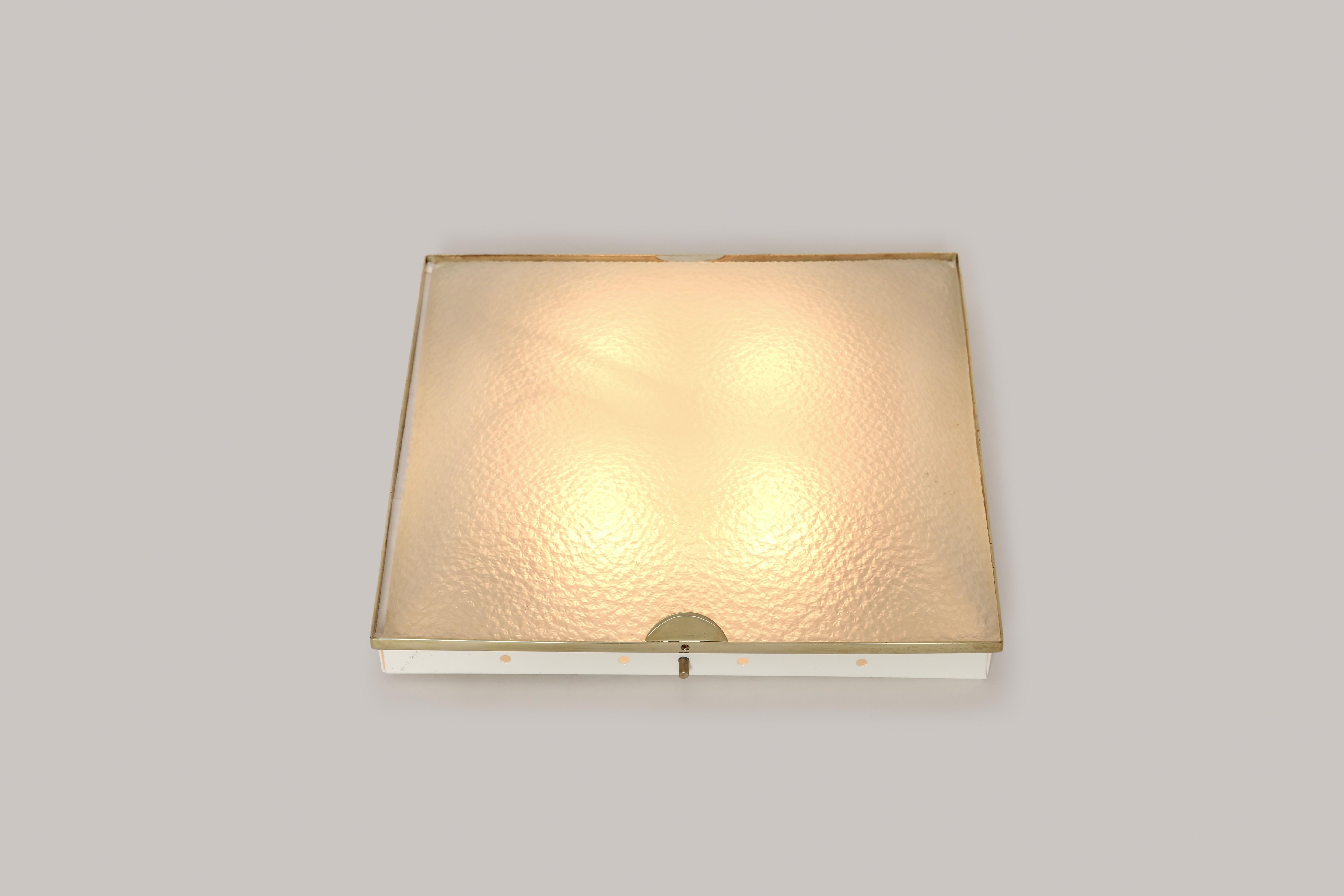 Métal Fontana Arte, lampe à encastrer, modèle 1940, Italie, vers les années 1960. en vente