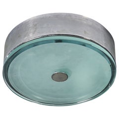Fontana Arte, Flush Mount, Metal, Glass, Italy, 1960s