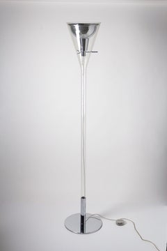 Fontana Arte Flute Torchiere Floor Lamp Designed by Franco Raggi