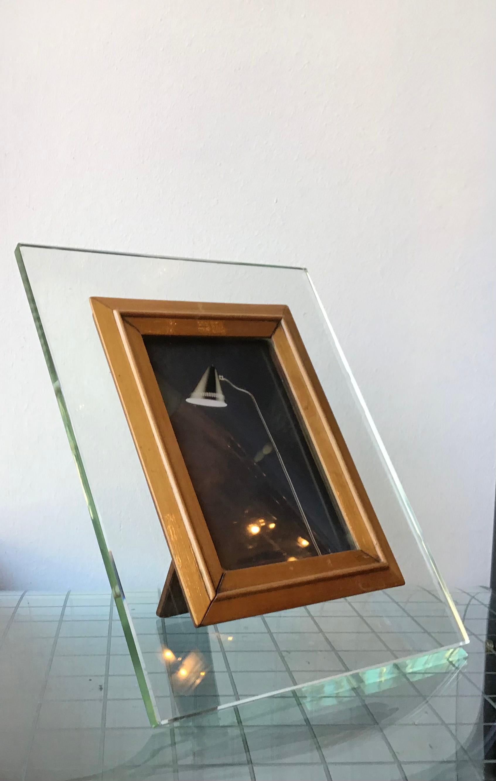 Other Fontana Arte Frame Glass Wood, 1950, Italy For Sale