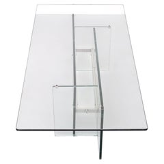 Mesa baja de cristal Fontana Arte 1970, Italia