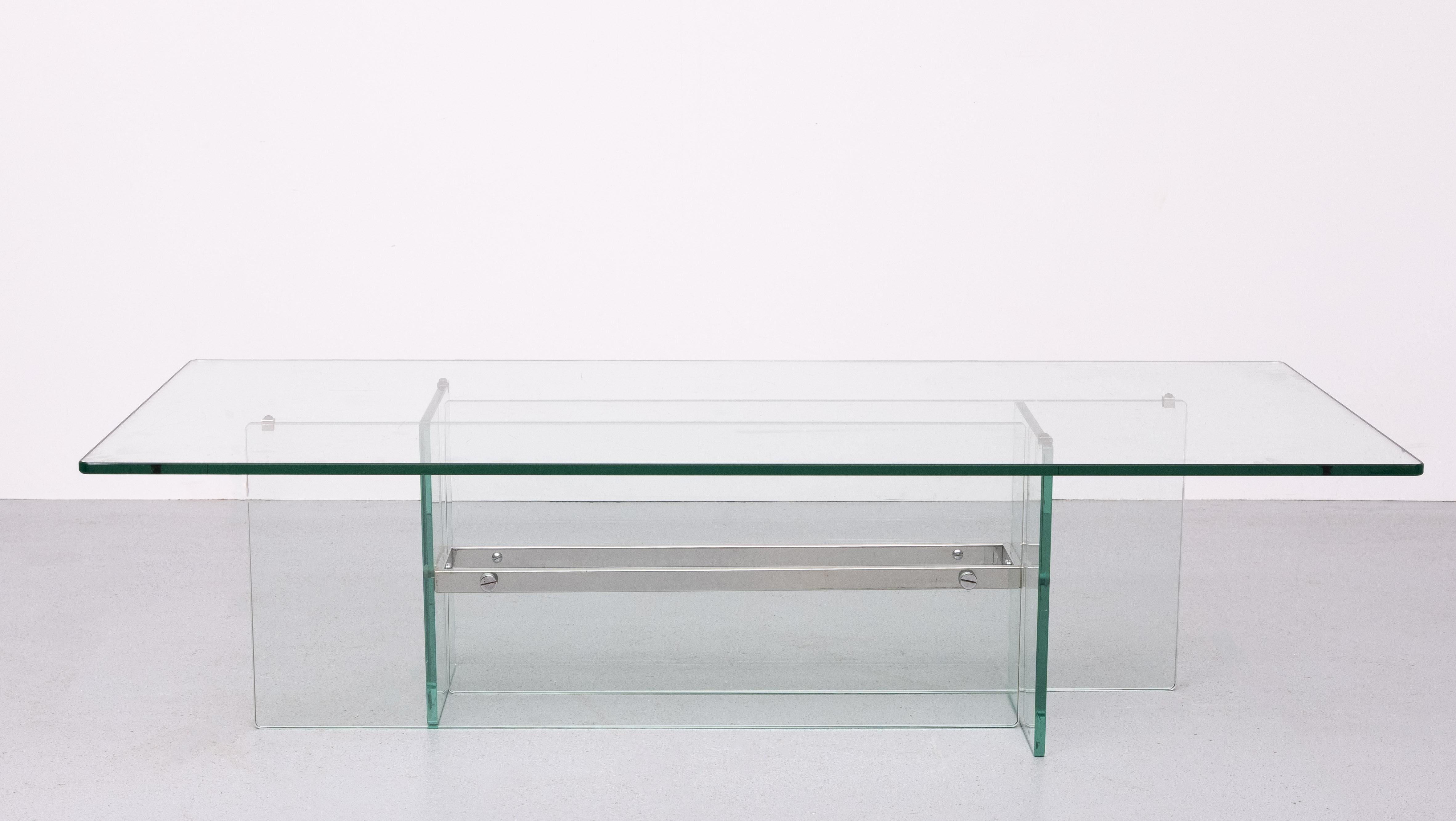 Table basse en verre Fontana Arte 1970 Italie en vente 3