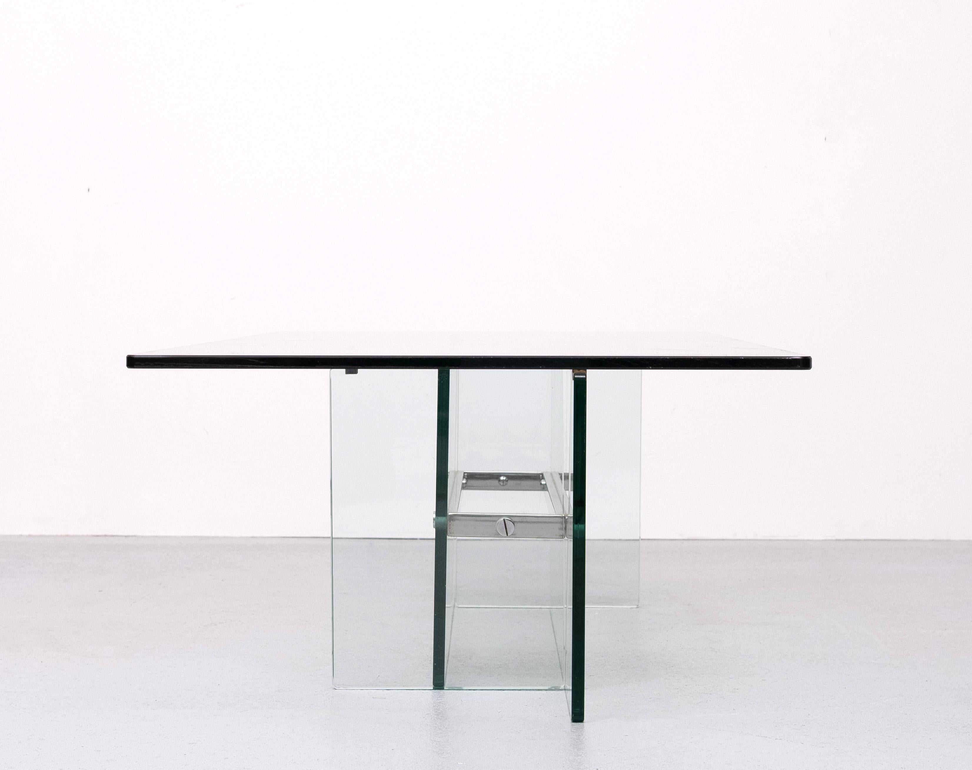 Fin du 20e siècle Table basse en verre Fontana Arte 1970 Italie en vente