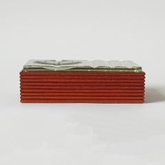 Fontana Arte Glas Kork und Holz Raucher Zigarettenschachtel, Italien, 1950er Jahre