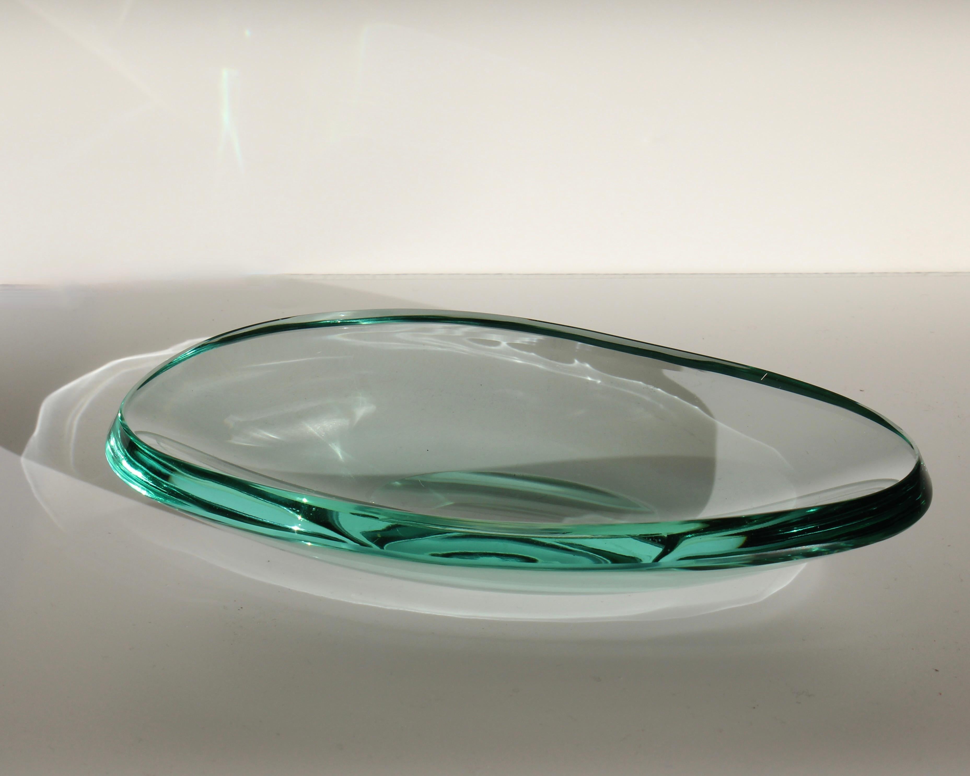 Plat ou Vide Poche en verre de Fontana Arte par Max Ingrand en vente 3