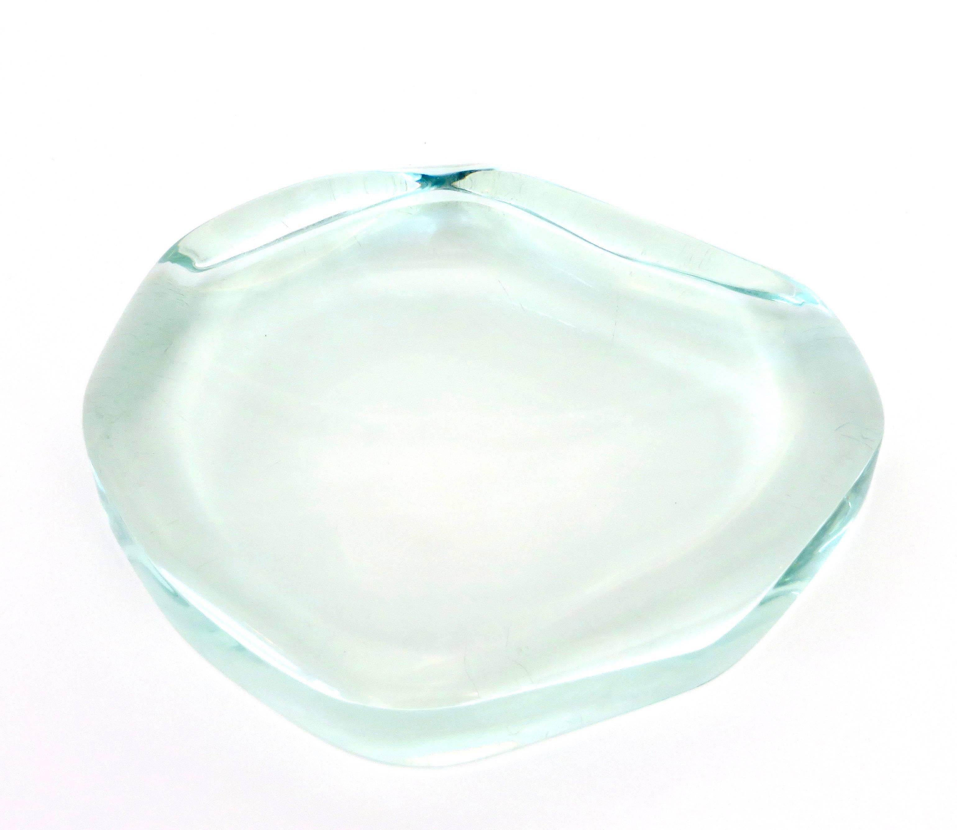 Italian Fontana Arte Glass Dish or Vide Poche by Max Ingrand