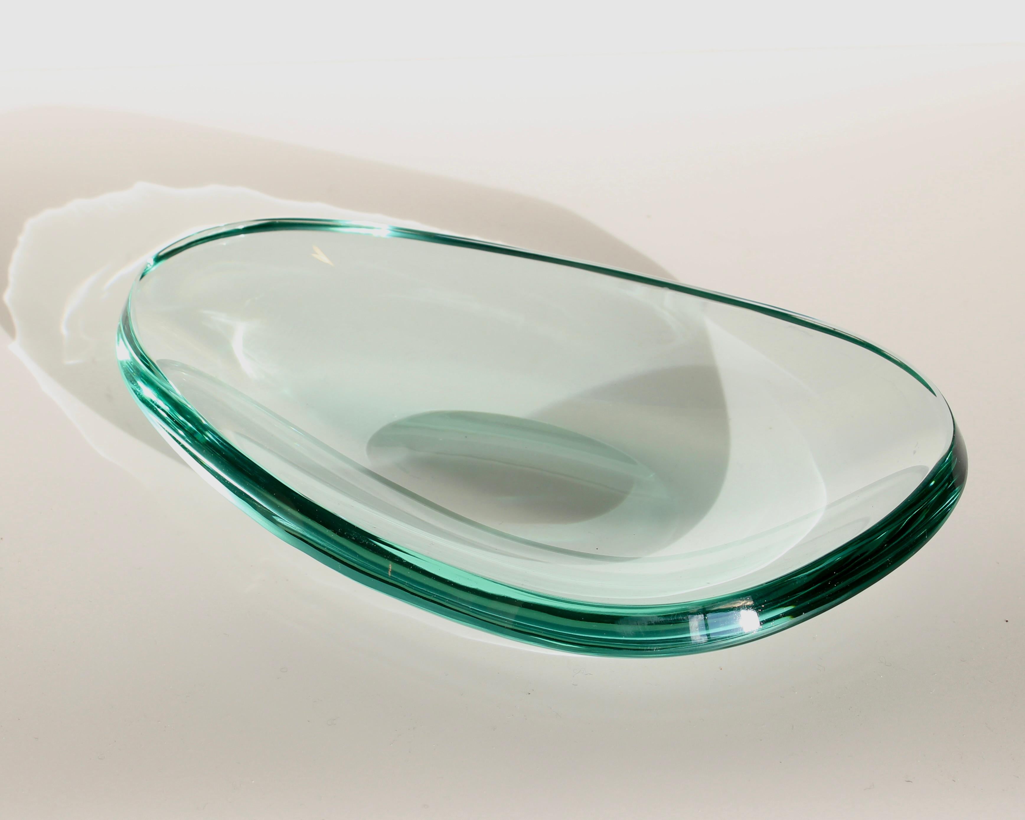 italien Plat ou Vide Poche en verre de Fontana Arte par Max Ingrand en vente