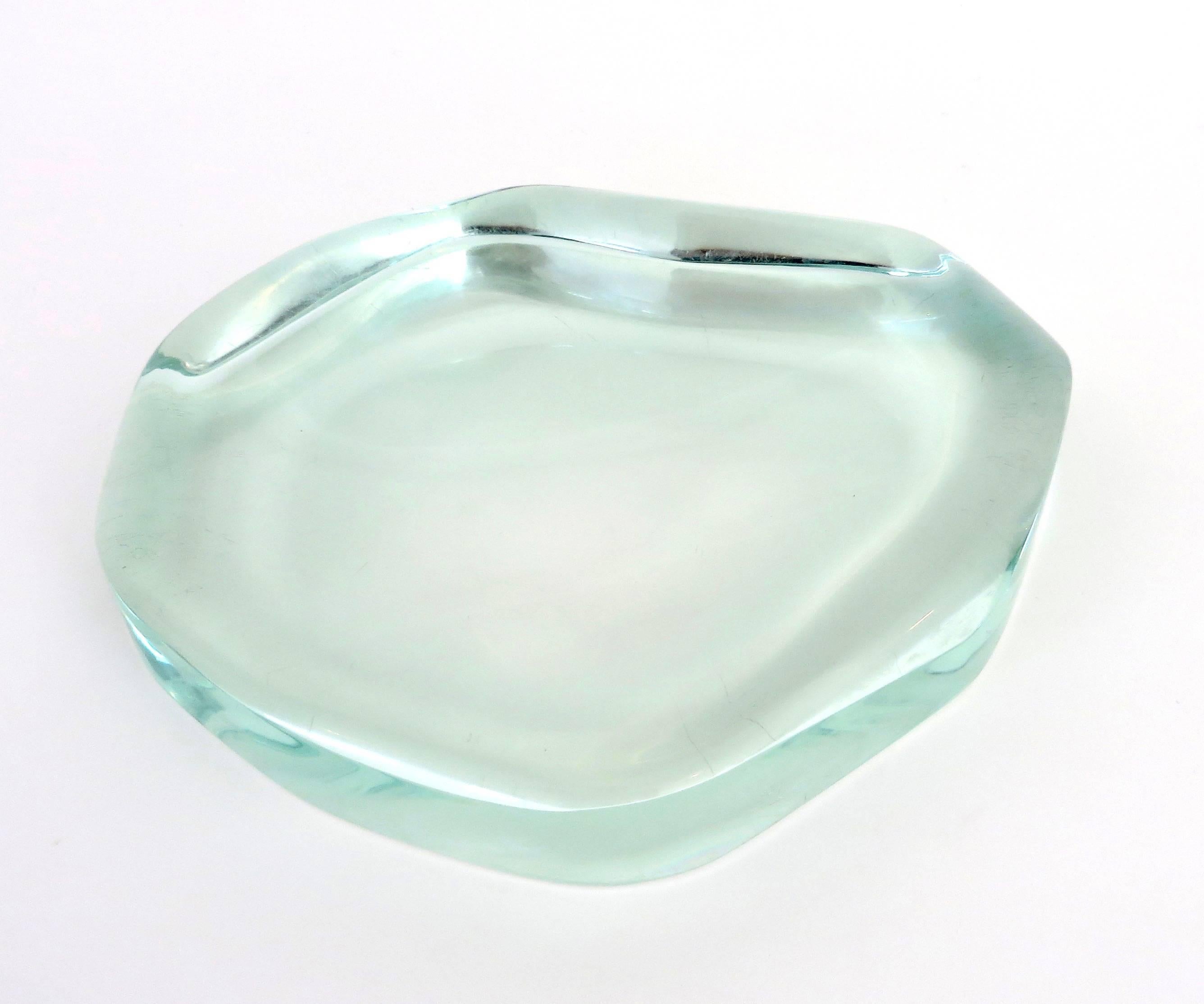 Fontana Arte Glass Dish or Vide Poche by Max Ingrand In Excellent Condition In Chicago, IL