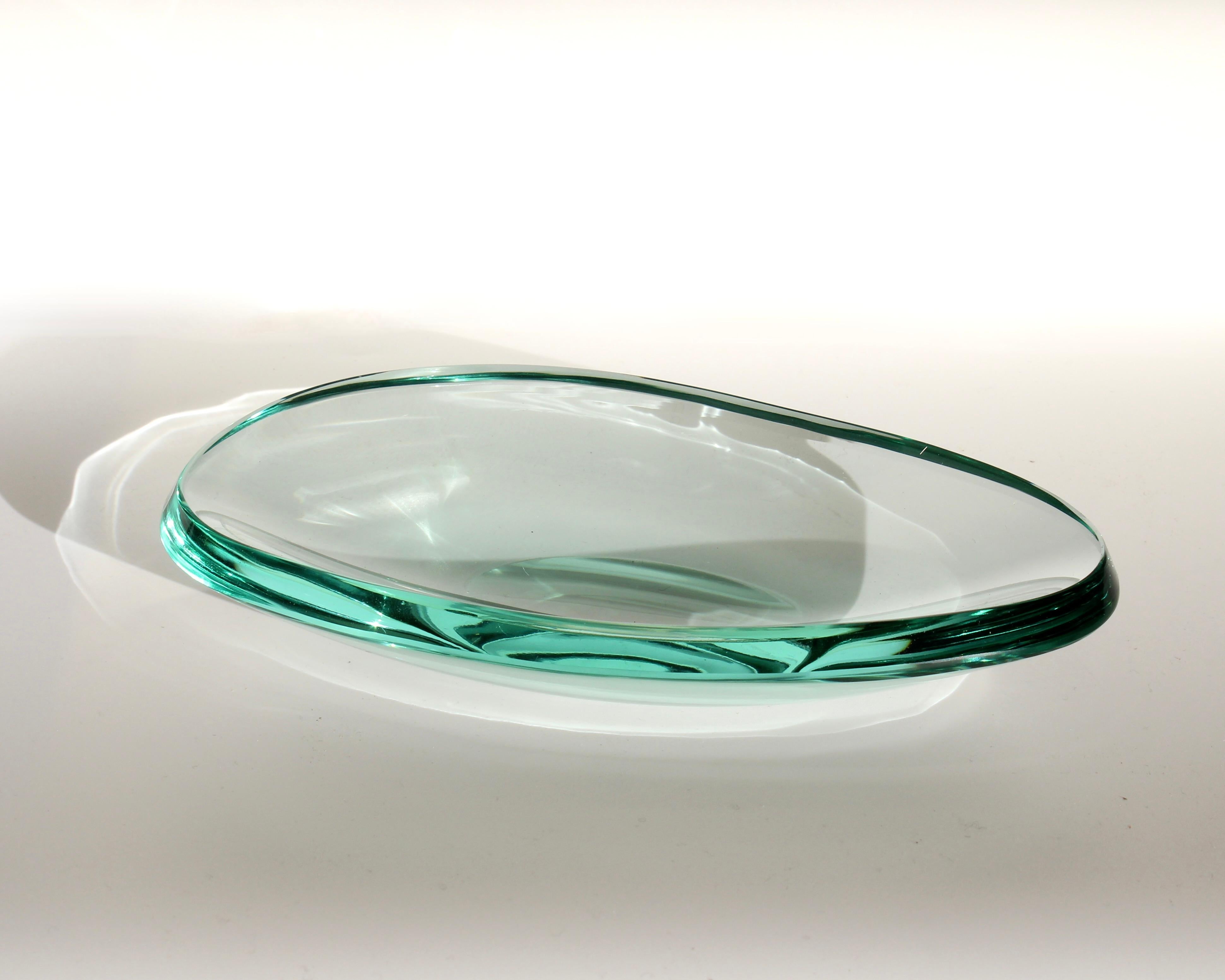 Plat ou Vide Poche en verre de Fontana Arte par Max Ingrand en vente 2