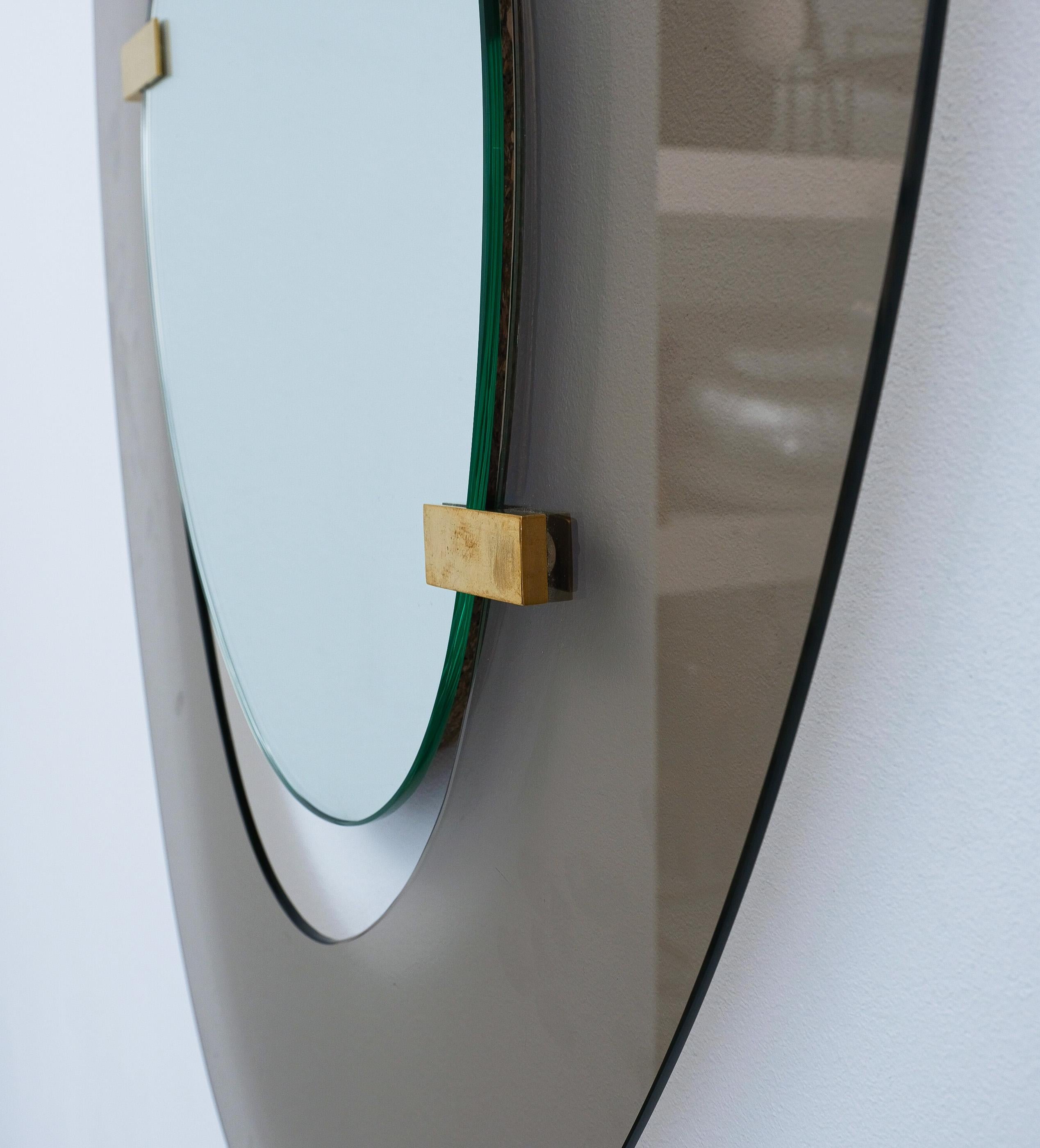 Miroir à cadre en verre de Fontana Arte par Max Ingrand, Italie, vers 1958 Bon état - En vente à Vienna, AT
