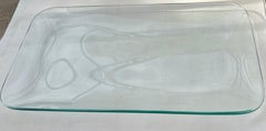 Fontana Arte , glass large centerpiece / tray .Acid mark .