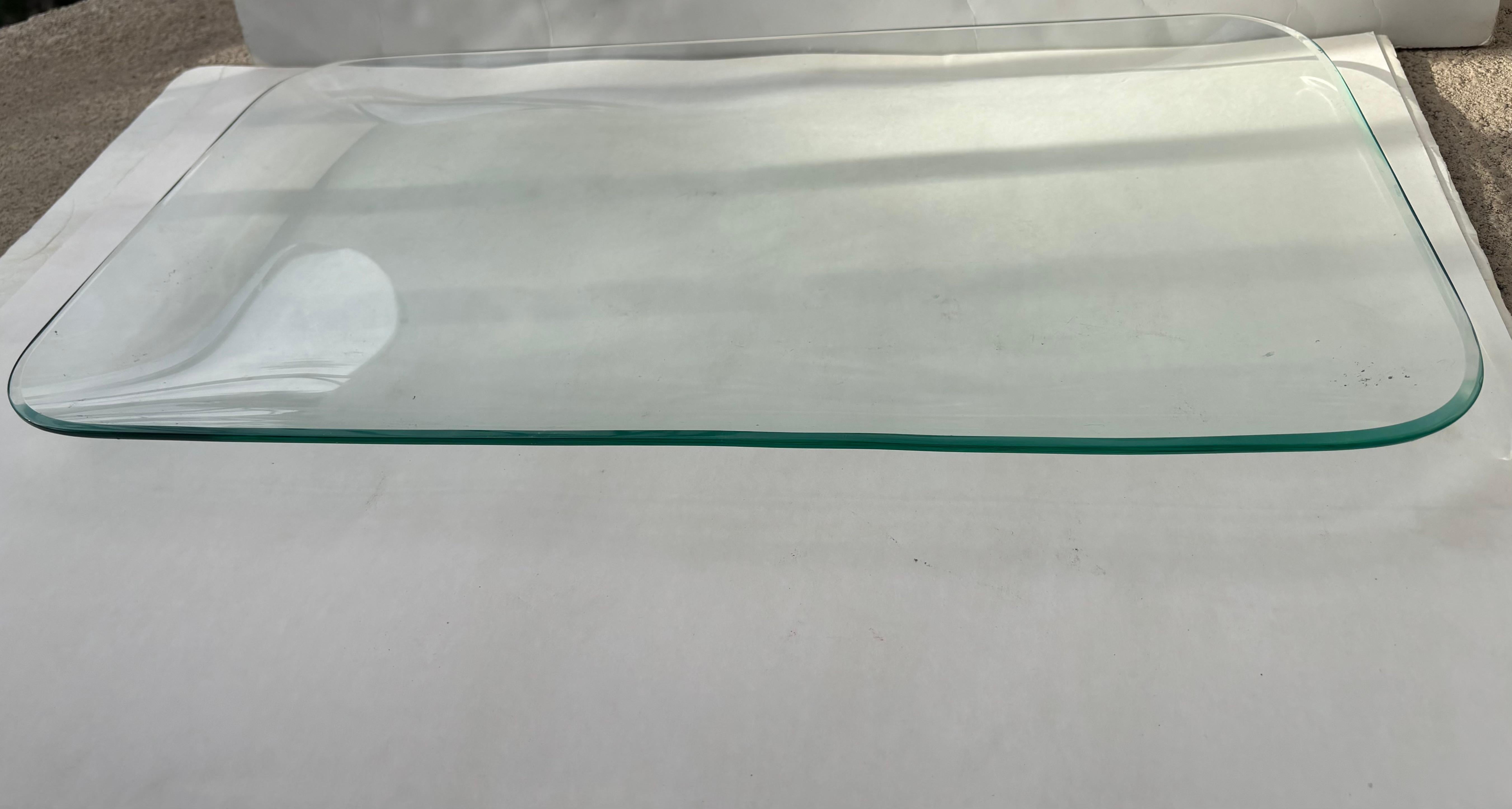 Fontana Arte , großer Glasaufsatz / Tablett , Säurezeichen . (Moderne) im Angebot