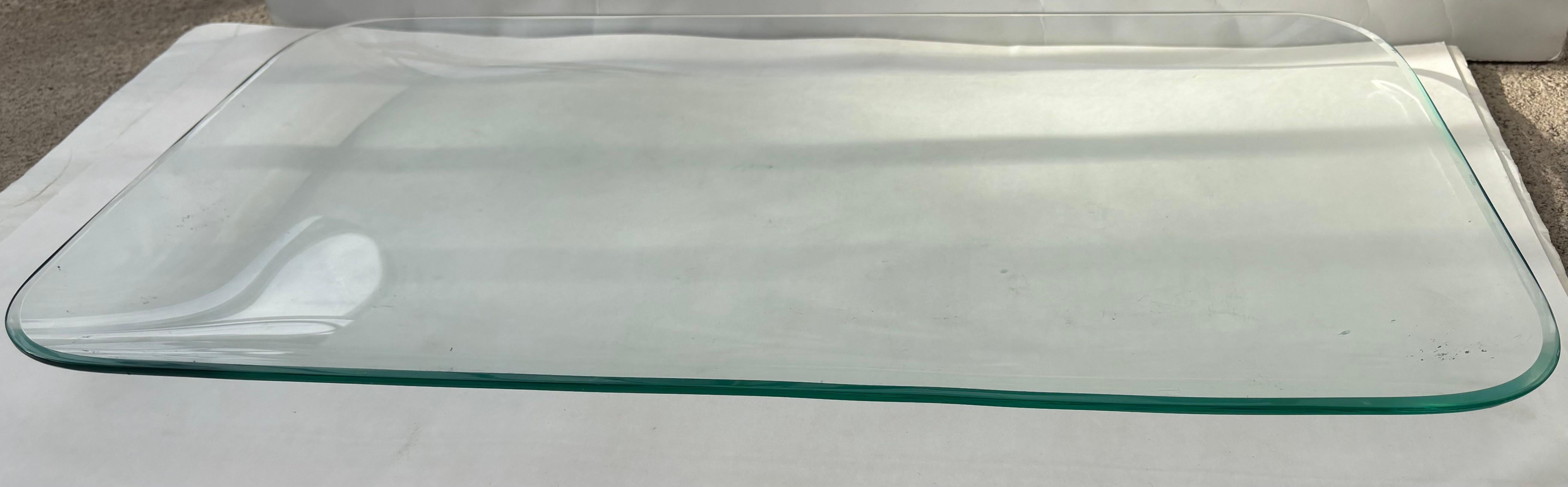 Fontana Arte , großer Glasaufsatz / Tablett , Säurezeichen . im Zustand „Gut“ im Angebot in Los Angeles, CA