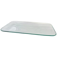 Fontana Arte , glass large centerpiece / tray .Acid mark .