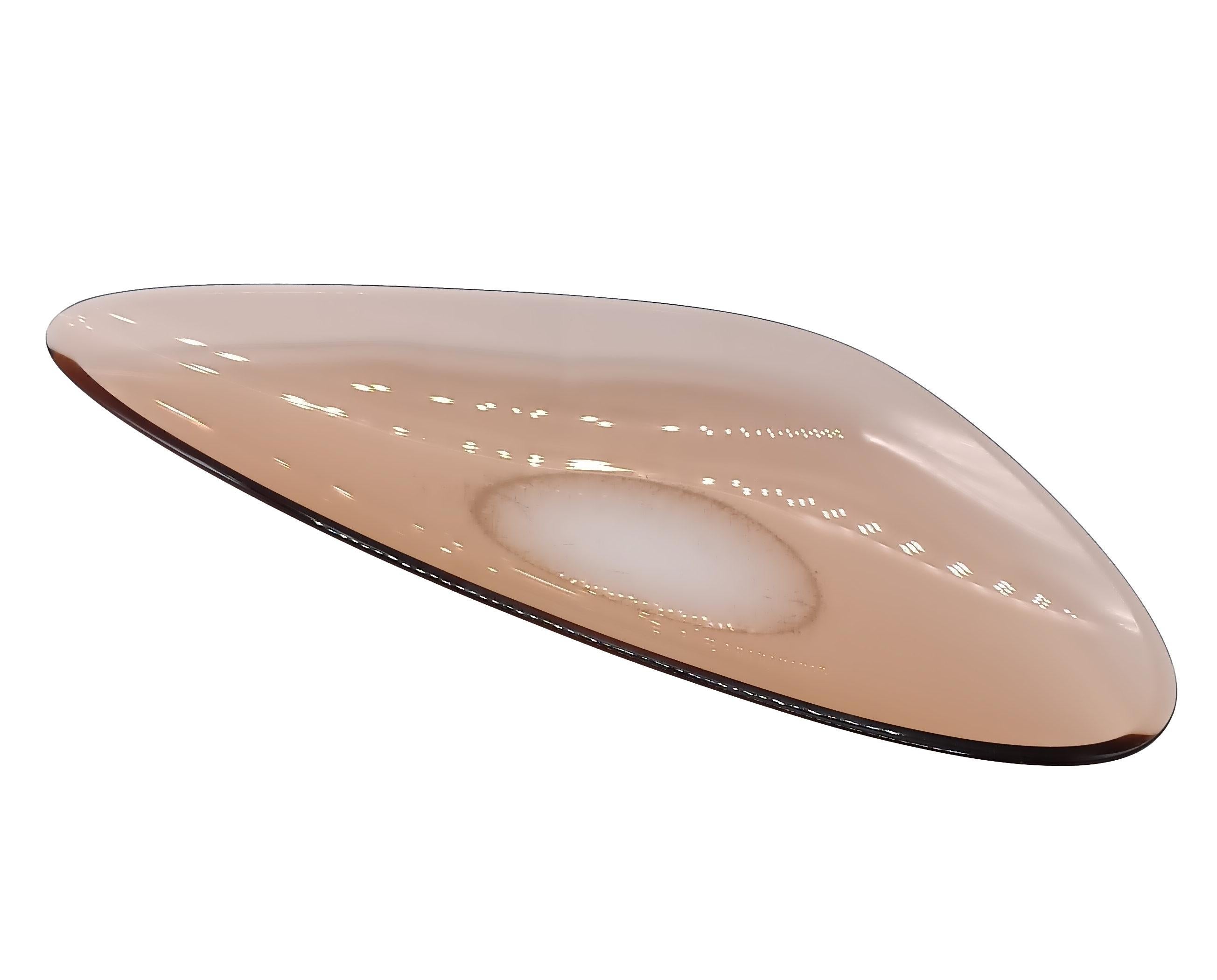 Mid-Century moderno Fontana Arte Grande Centrotavola in Vetro Mod.1639, Italia 1960s in vendita
