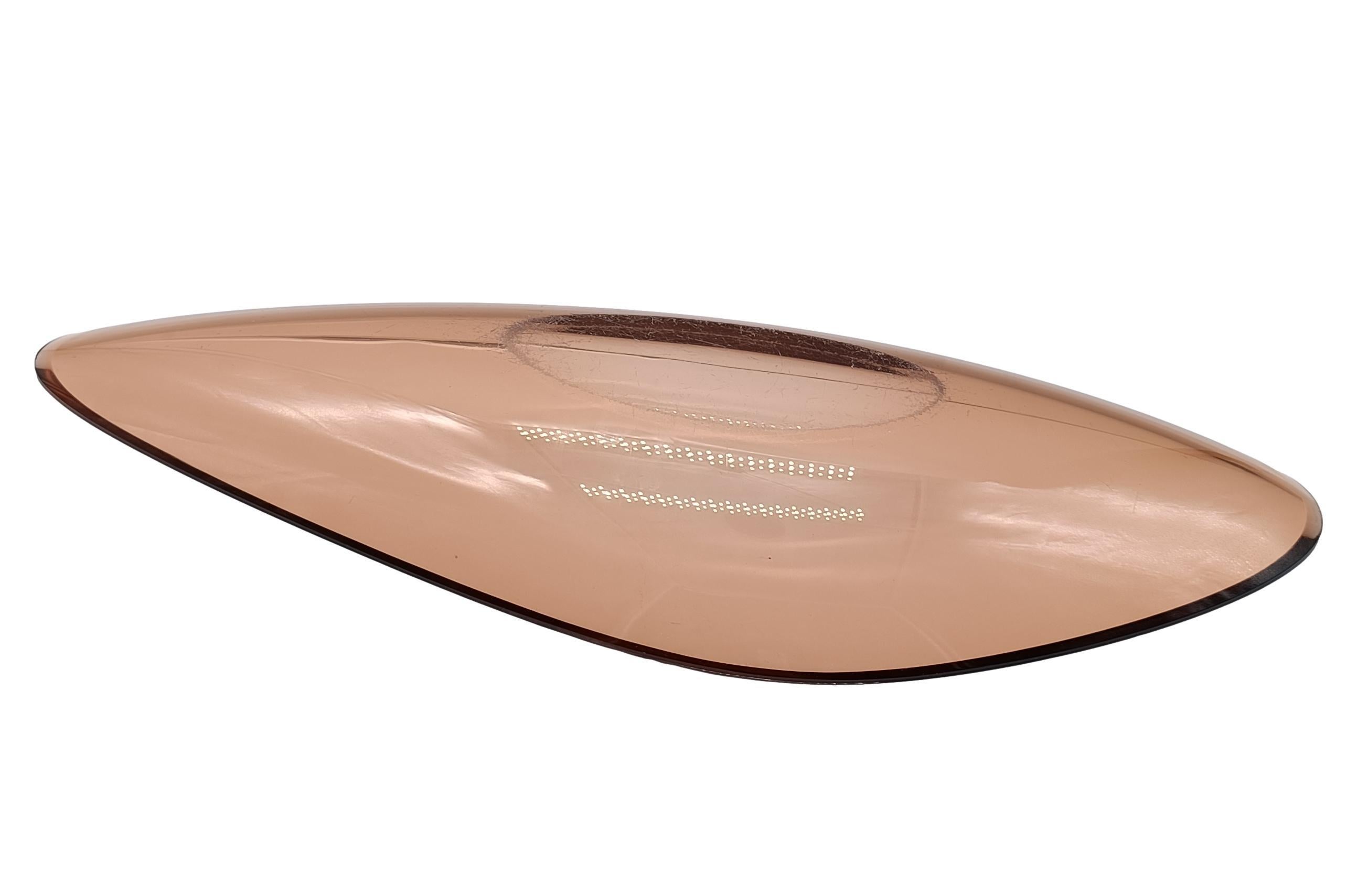 Mid-20th Century Fontana Arte Grande Centrotavola in Vetro Mod.1639, Italia 1960s in vendita