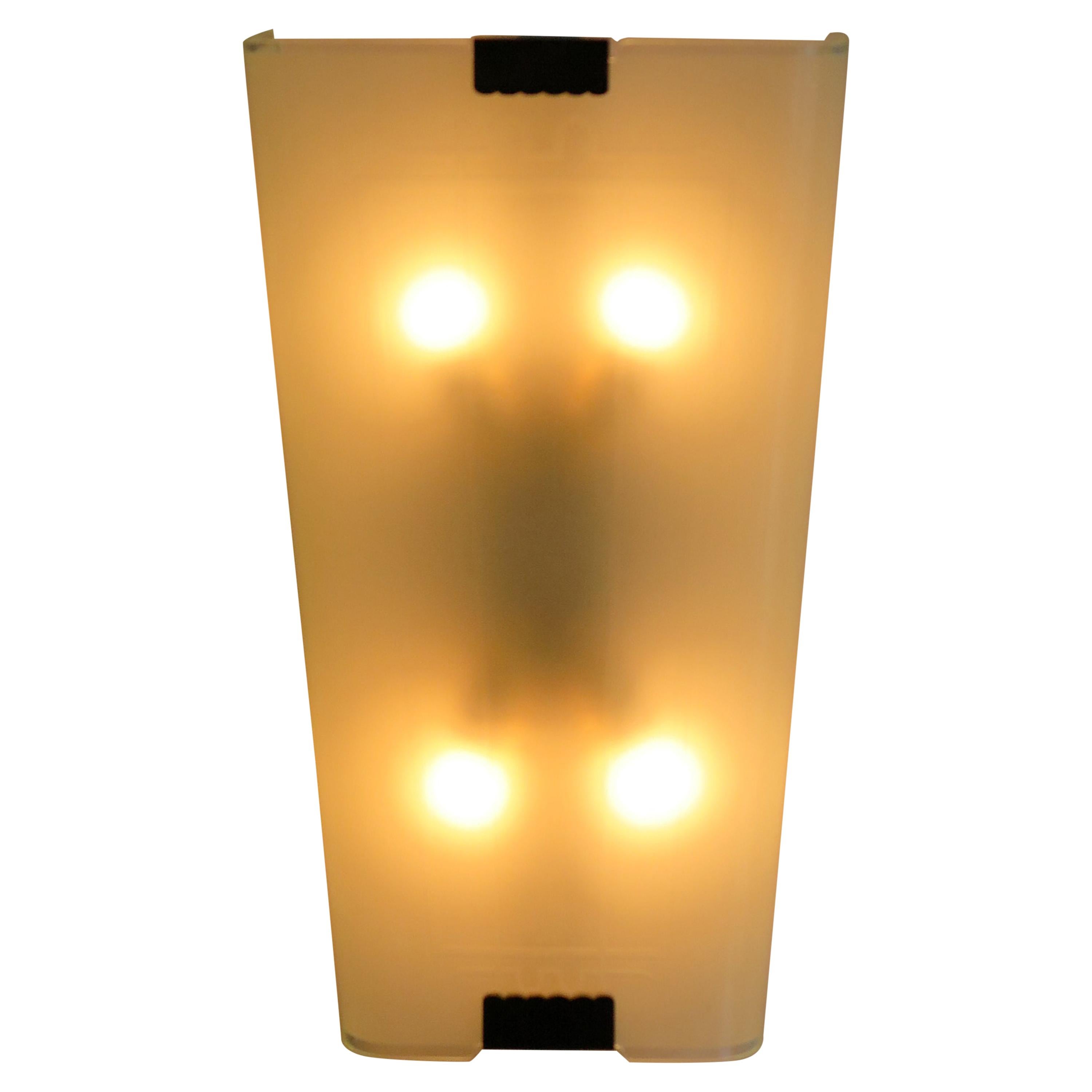 Fontana Arte Italian Glass Brass Sconce or Wall Light, 1930s