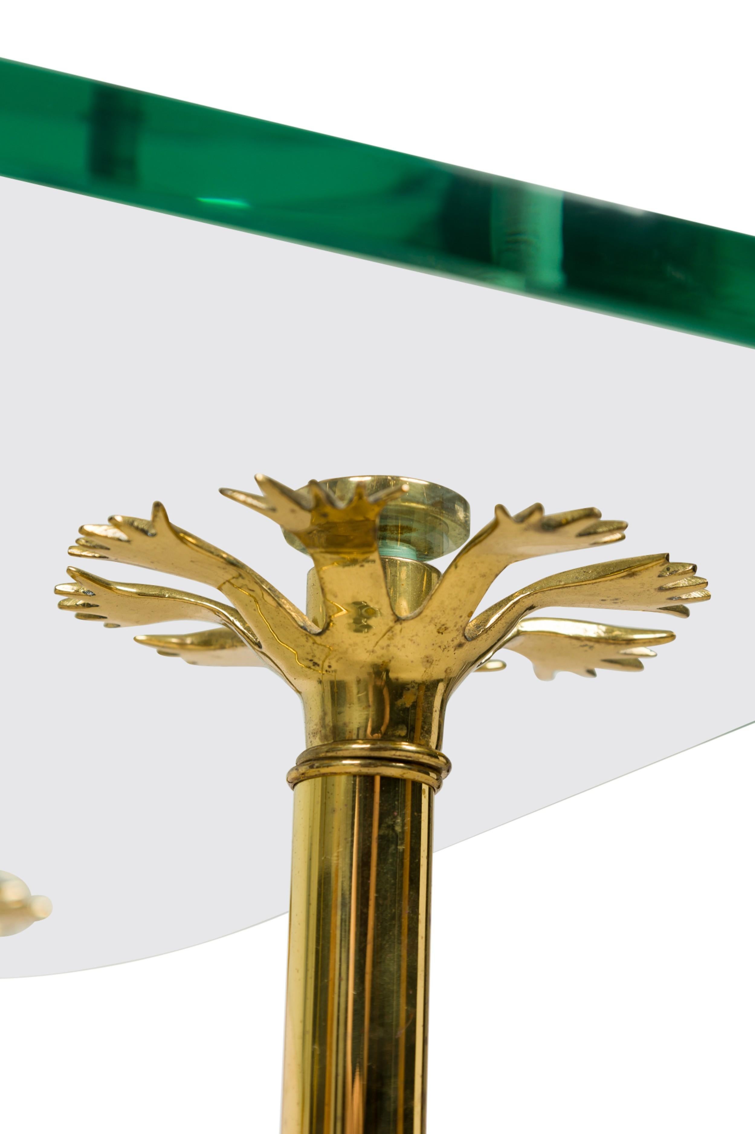 Fontana Arte Italienisch Mitte des Jahrhunderts Messing und Glas Low / Couchtisch im Angebot 5