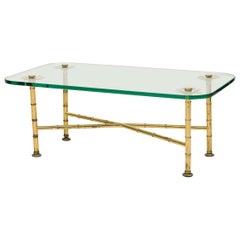 Fontana Arte Italian Mid-Century Brass and Glass Low / Coffee Table