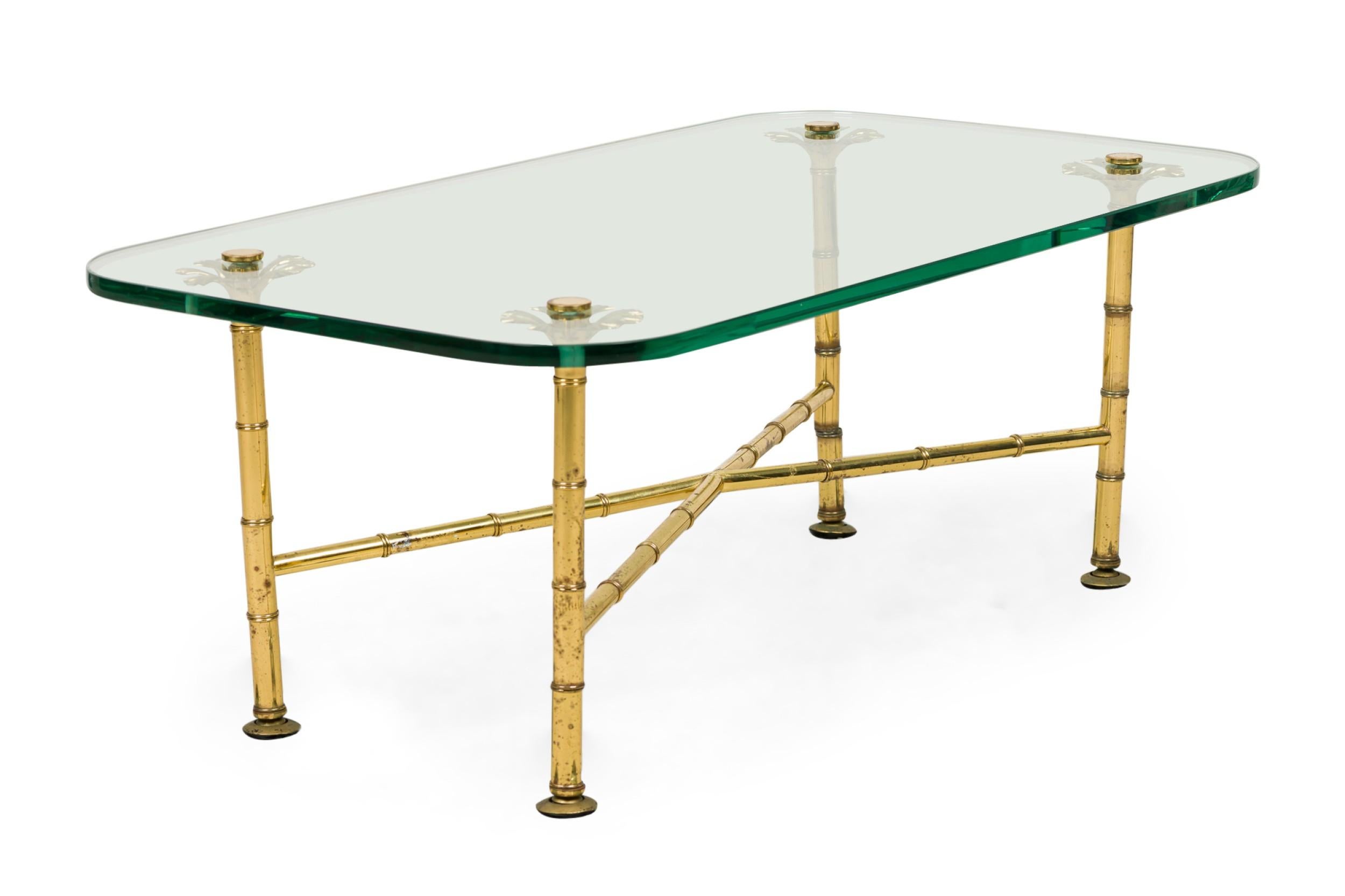 Fontana Arte Italian Mid-Century Brass and Glass Low / Coffee Tables In Good Condition For Sale In New York, NY